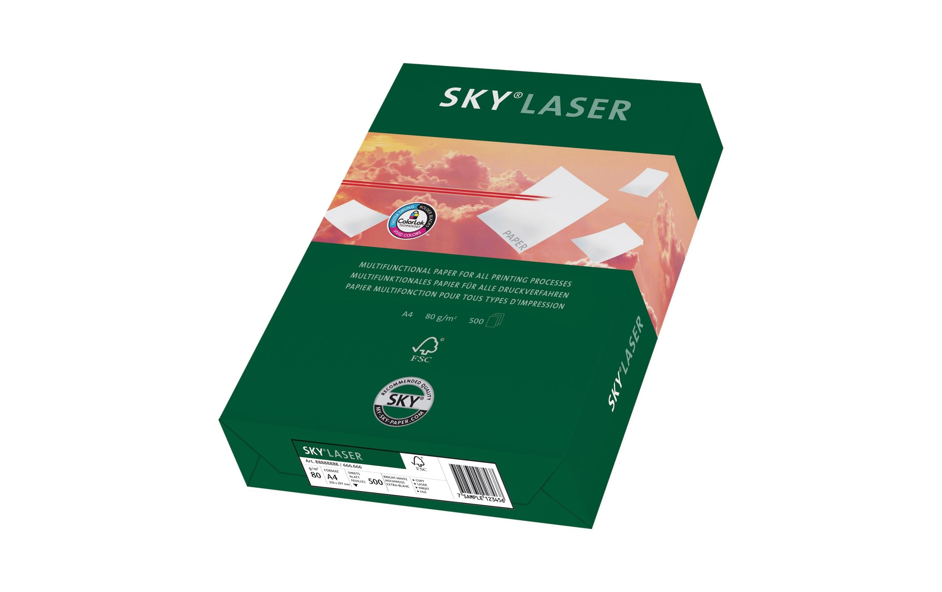 Sky Kopierpapier Laser, 500 Stk A4, 80 g/m²