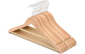 COCON Kleiderbügel 10er Pack Holz, 44.5x1.2x23cm