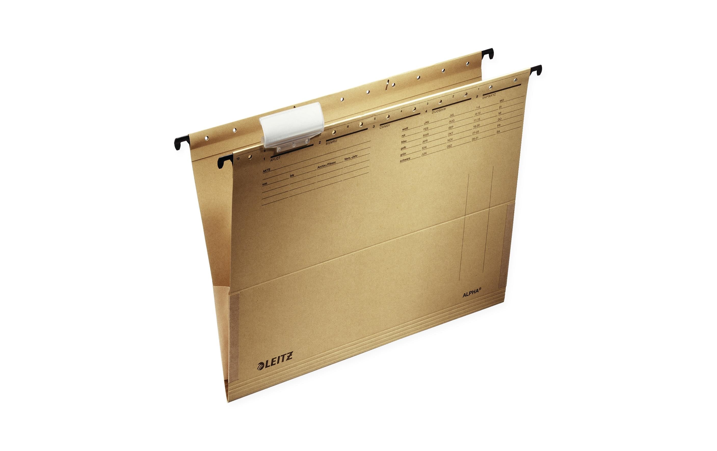 Leitz Hängetasche Alpha, 25 Stk naturbraun