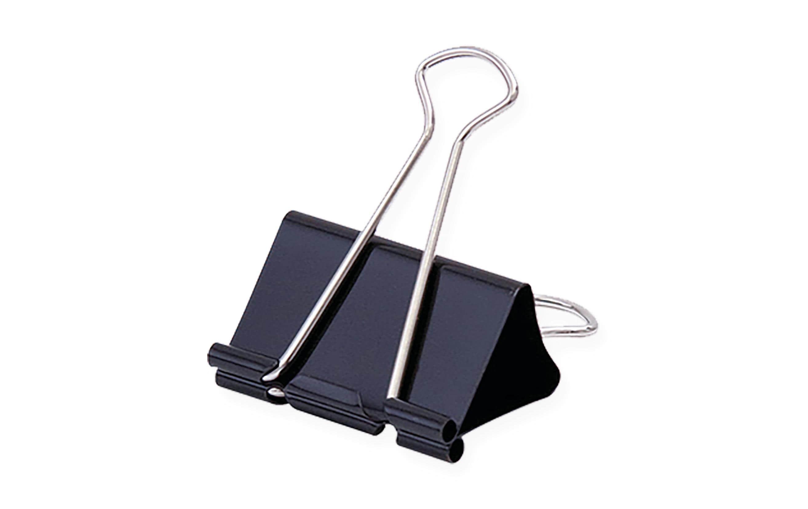 Soennecken Foldbackklammer, 12 Stk 25 x 11 mm, schwarz, für ca. 90 Blatt
