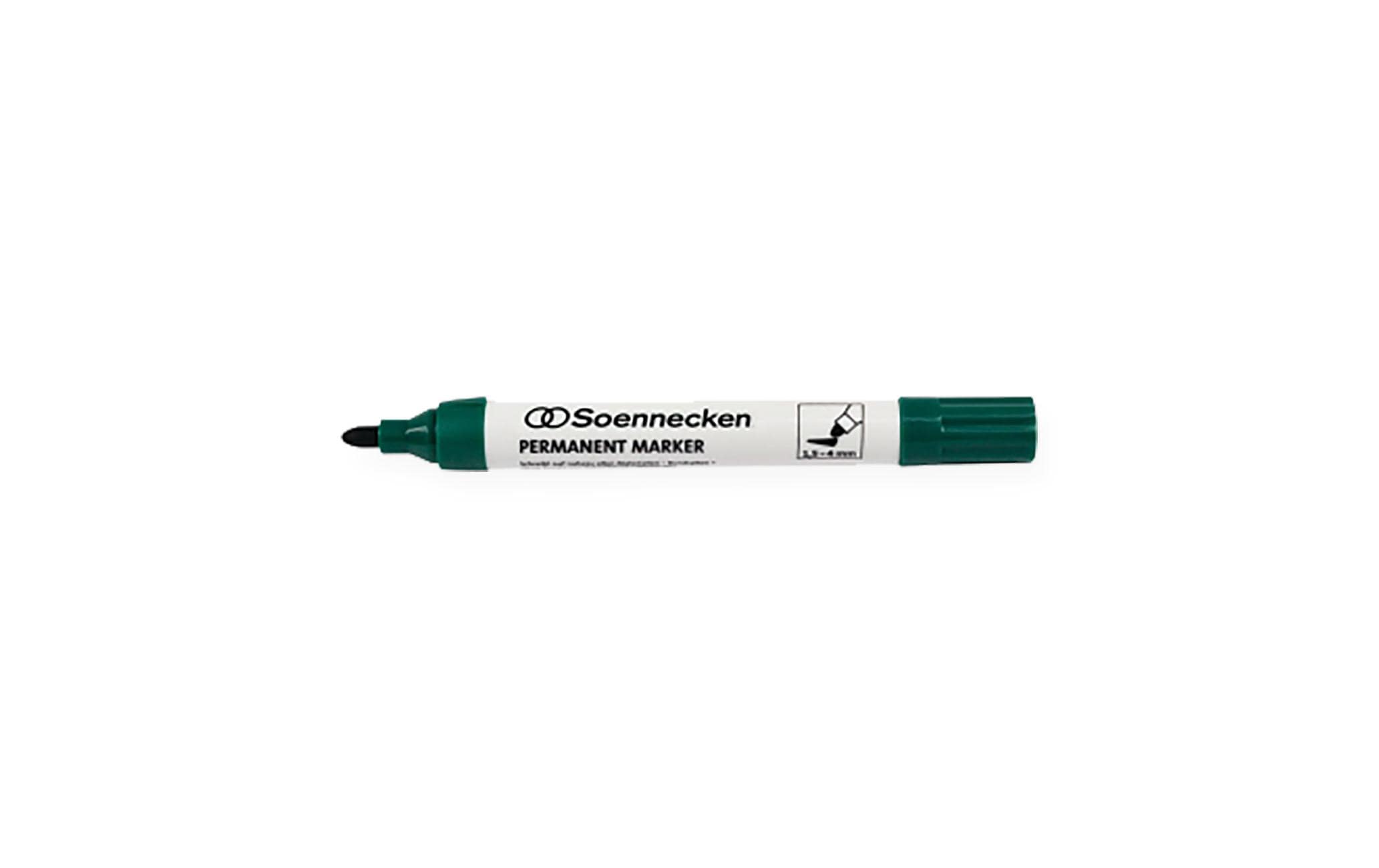 Soennecken Permanent-Marker Rundspitze 4mm grün, 10 Stück