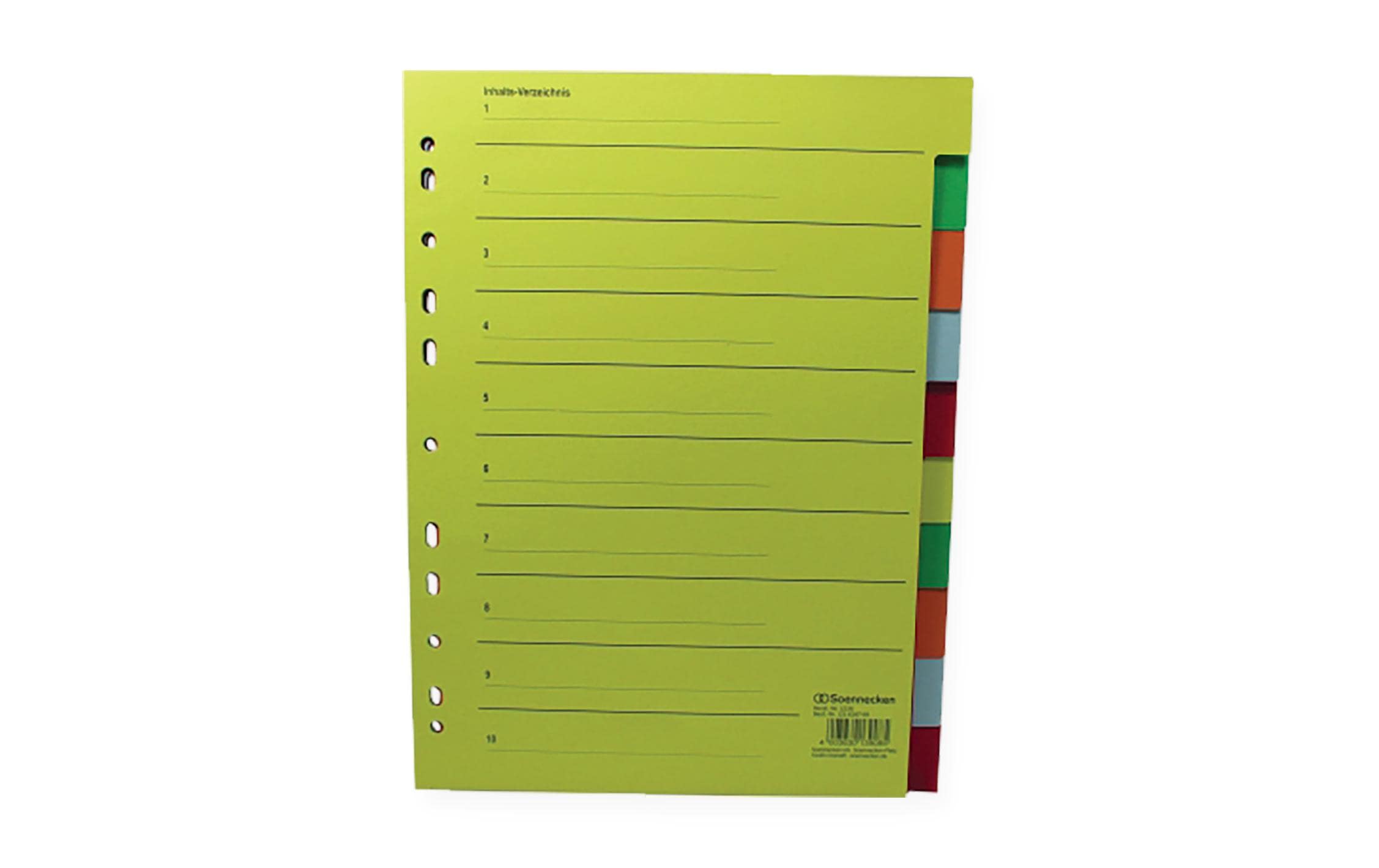 Soennecken Blankoregister RC 10-teilig