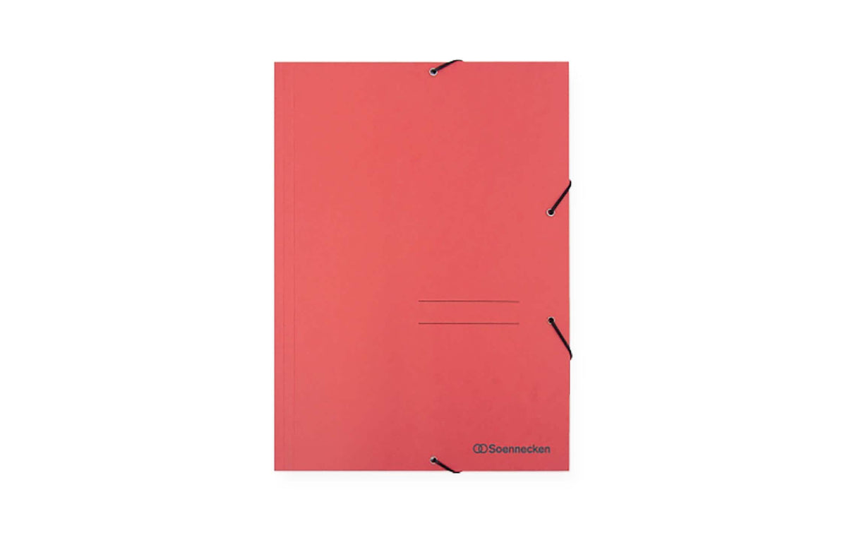 Soennecken Gummibandmappe A4, Rot, 3 Klappen