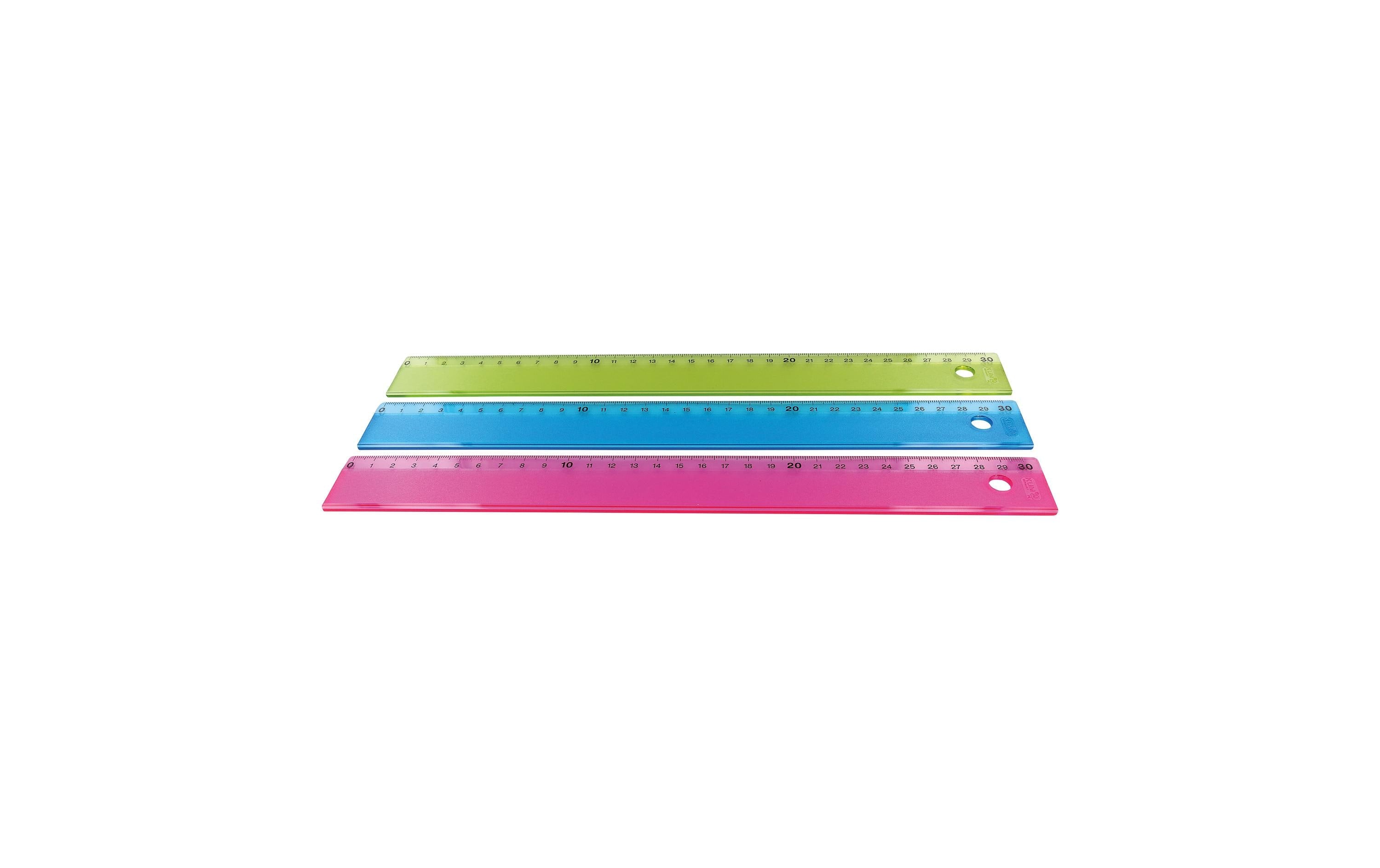 Kum Flachlineal Pop Skala 30 cm, assortiert, 1 Stk