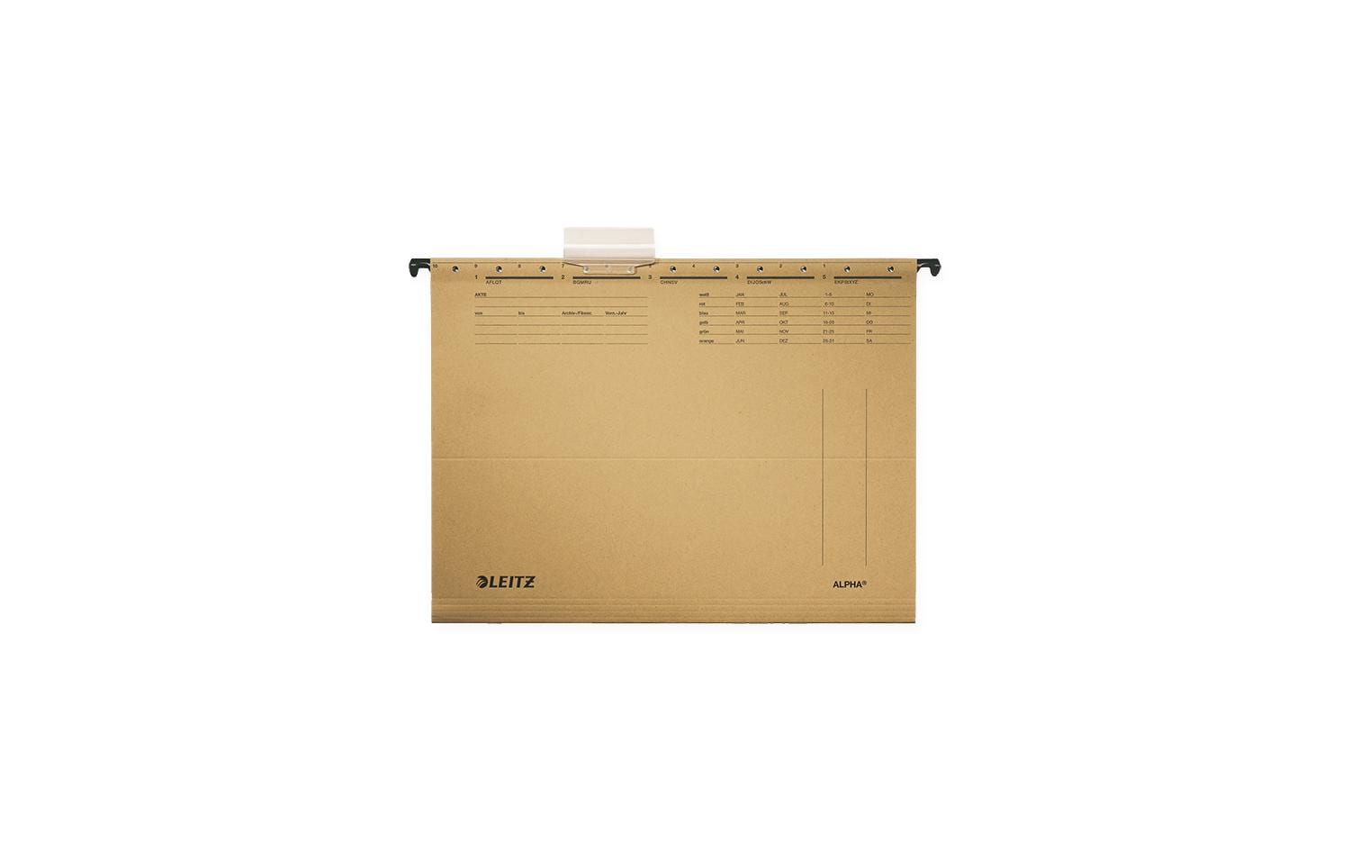 Leitz Hängemappen Alpha, 25 Stk naturbraun