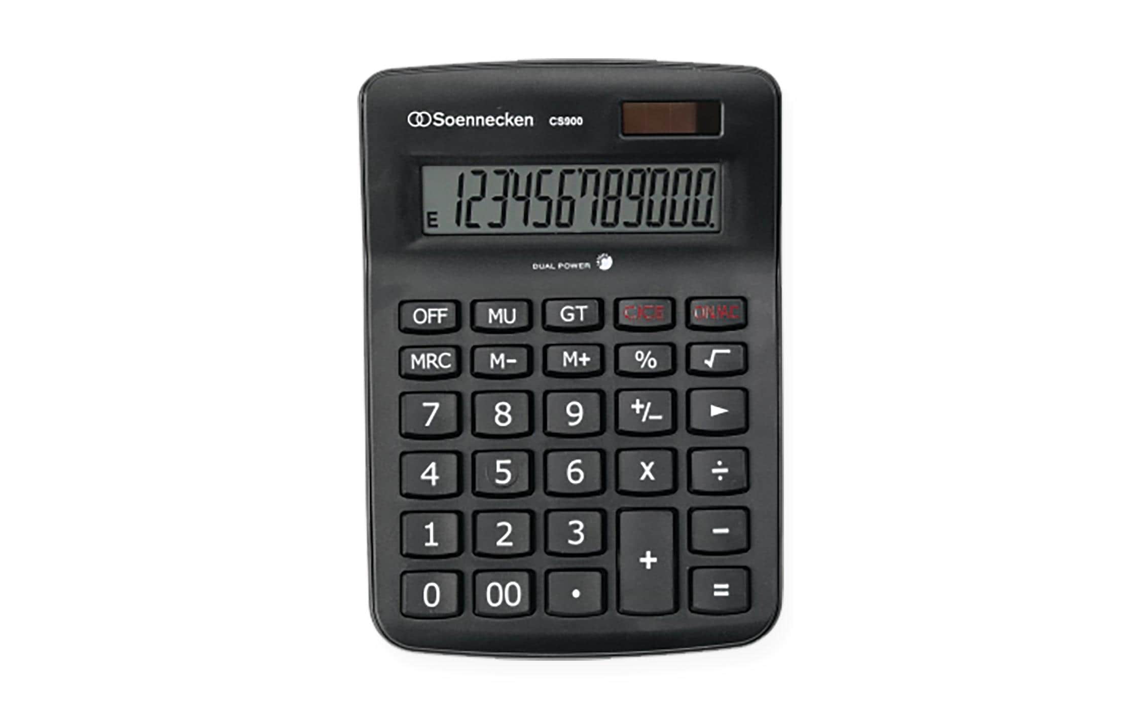 Soennecken Tischenrechner CS900 12-stellig, schwarz