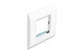 Delock Easy 45 Modulträger, 80x80mm mit Abdeckrahmen, weiss