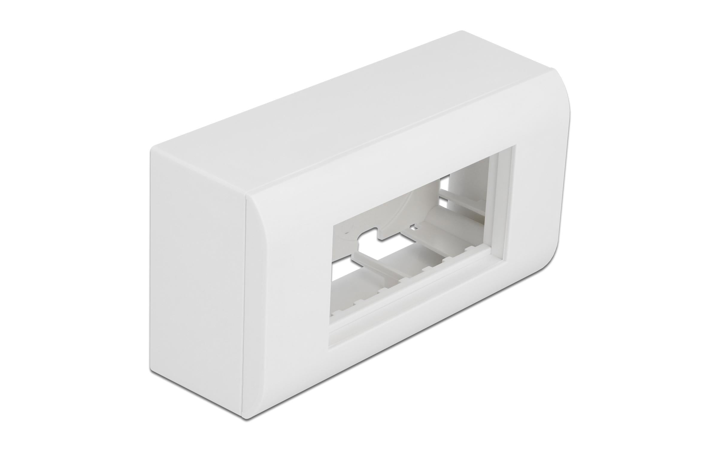 Delock Aufputzgehäuse für Easy 45 Module 152x82mm, weiss