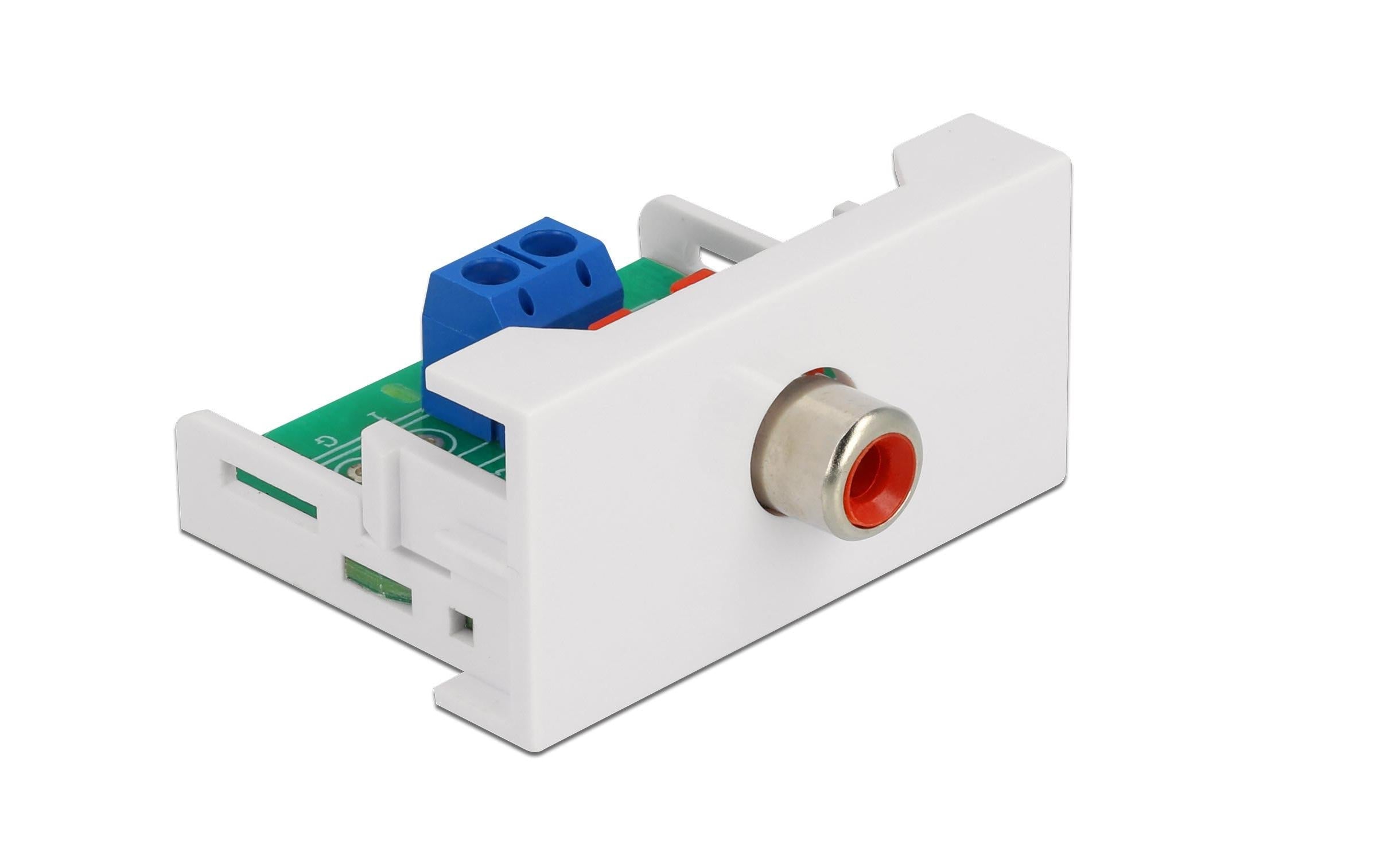 Delock Easy 45 Modul Cinch Buchse 22.5x45mm, weiss