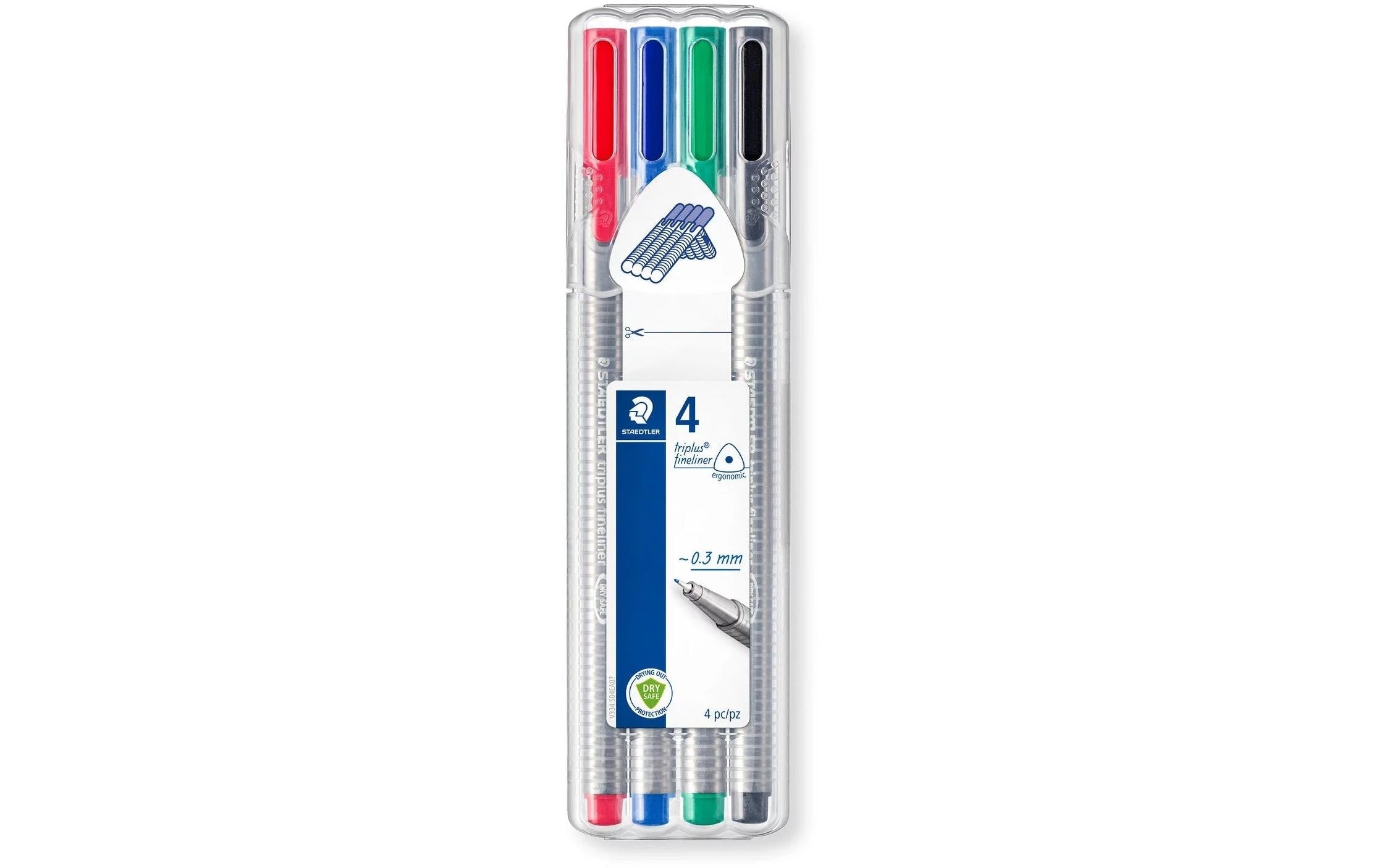 Staedtler Finelier 4er Box: rot, blau, grün, schwarz
