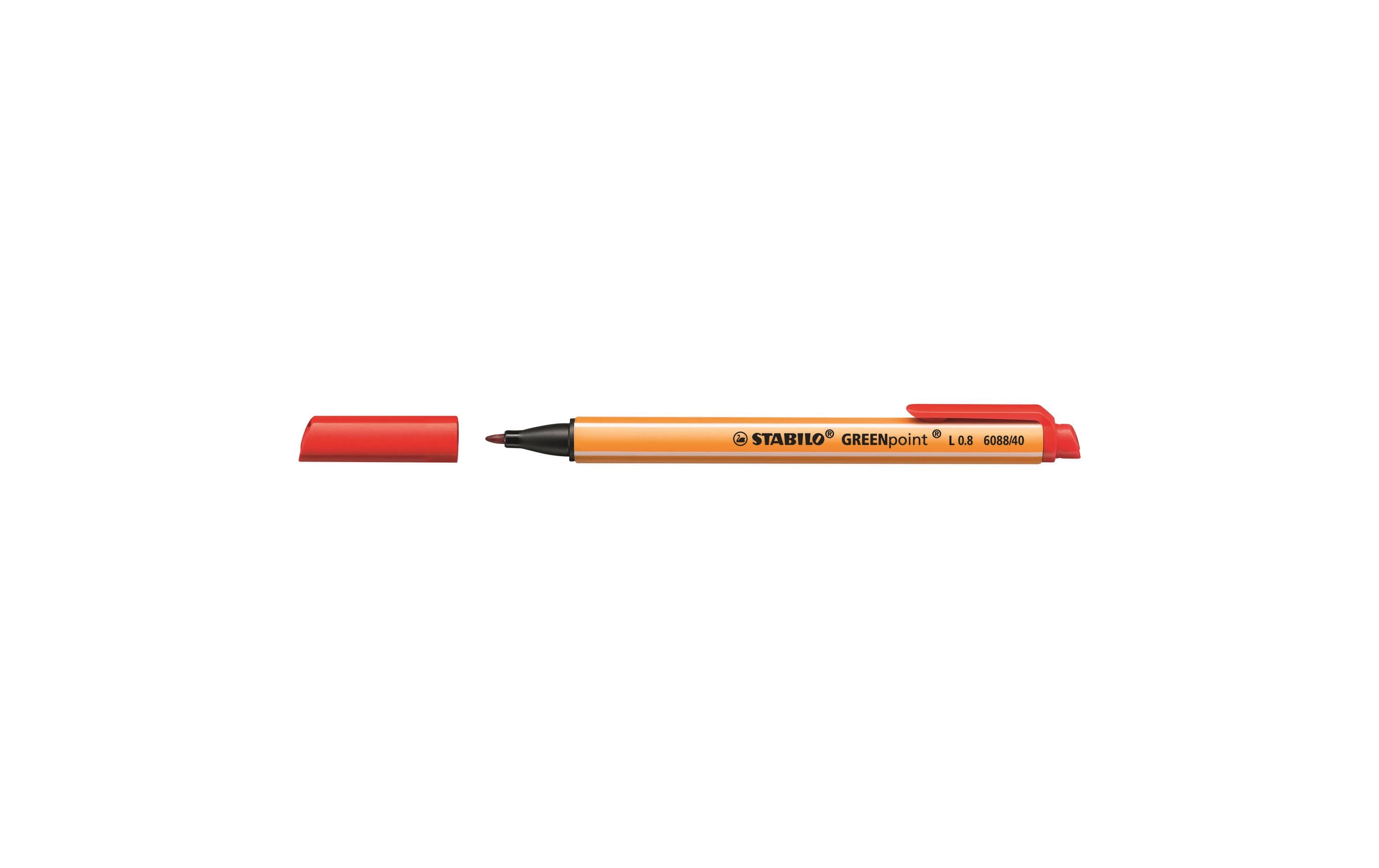 Stabilo Greenpoint Fasermalstift rot