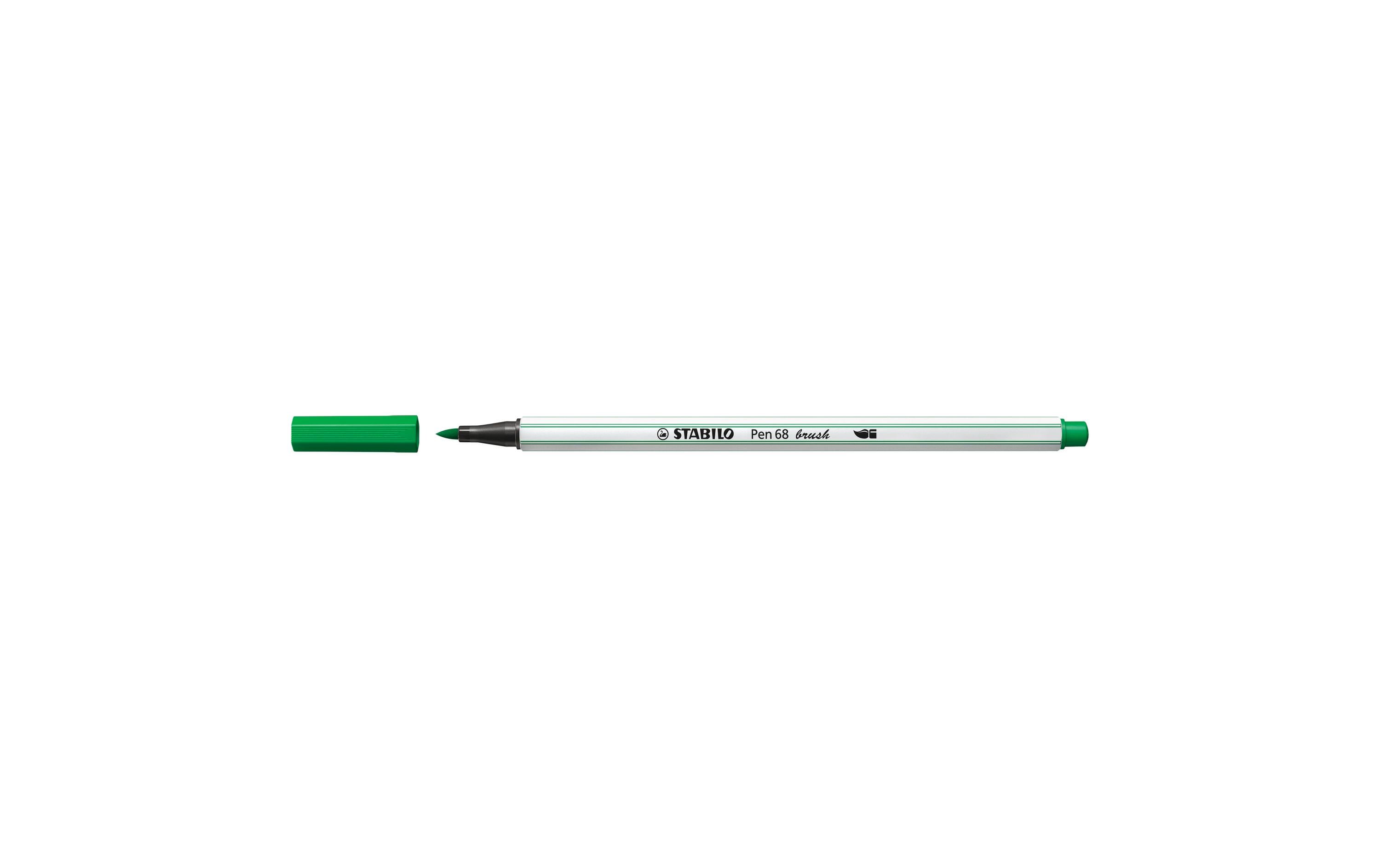 Stabilo Pen 68 brush Fasermaler grün