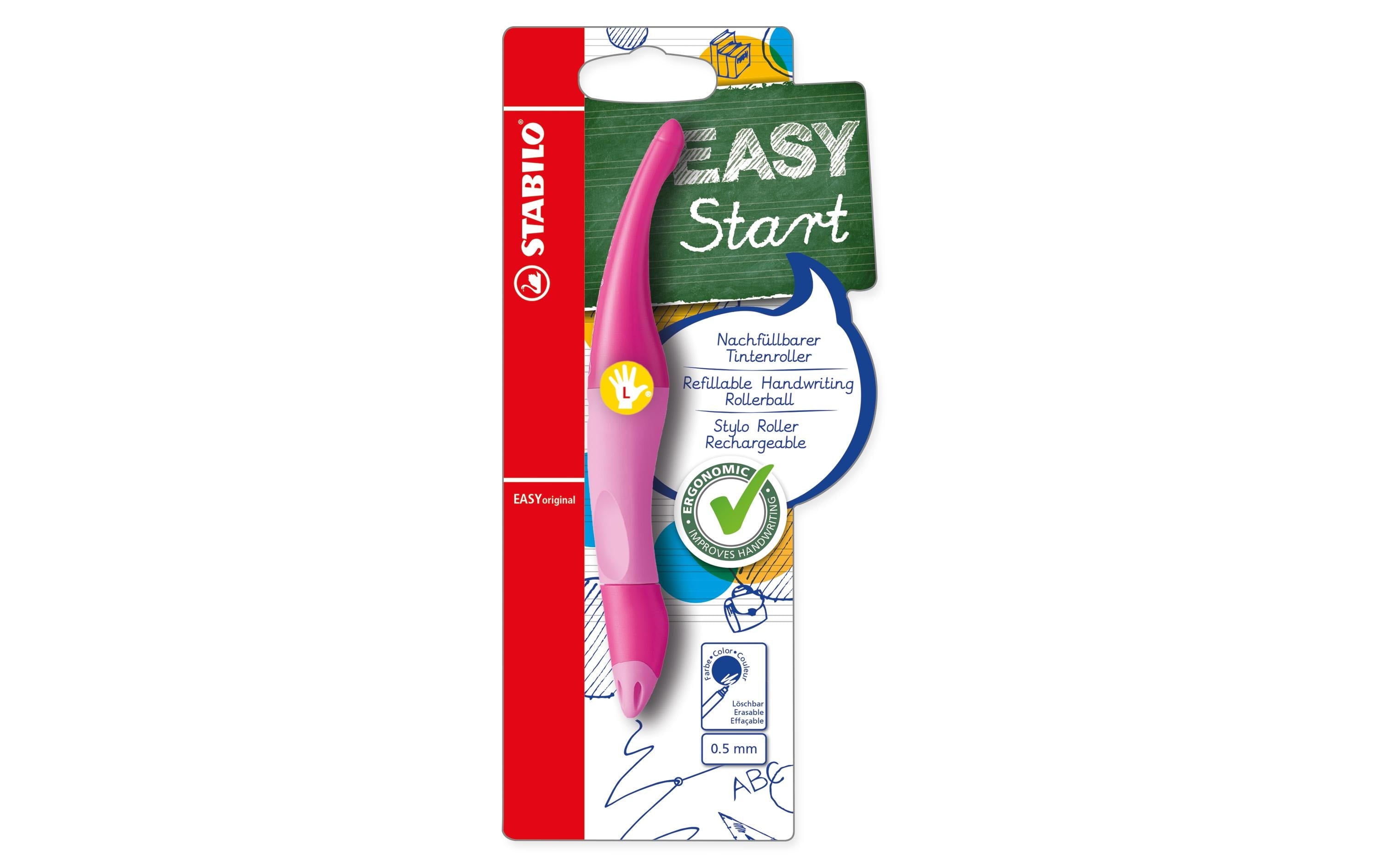 Stabilo Easy Start Tintenroller Linkshänder, pink
