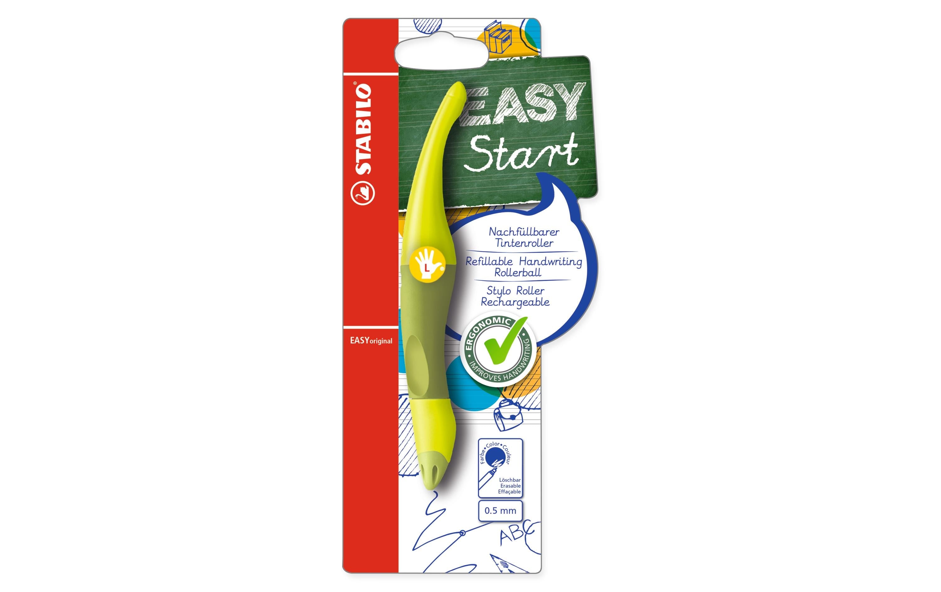 Stabilo Easy Start Tintenroller Linkshänder, grün