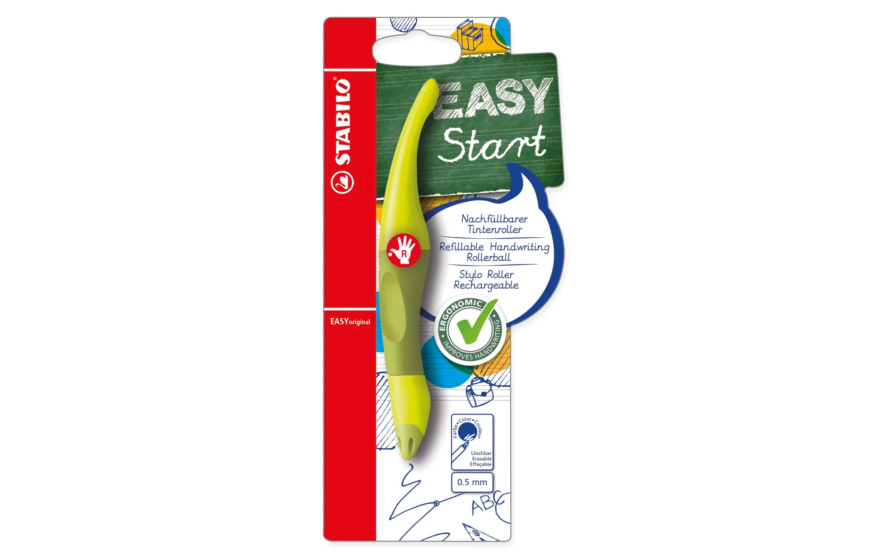 Stabilo Easy Start Tintenroller Rechtshänder, grün