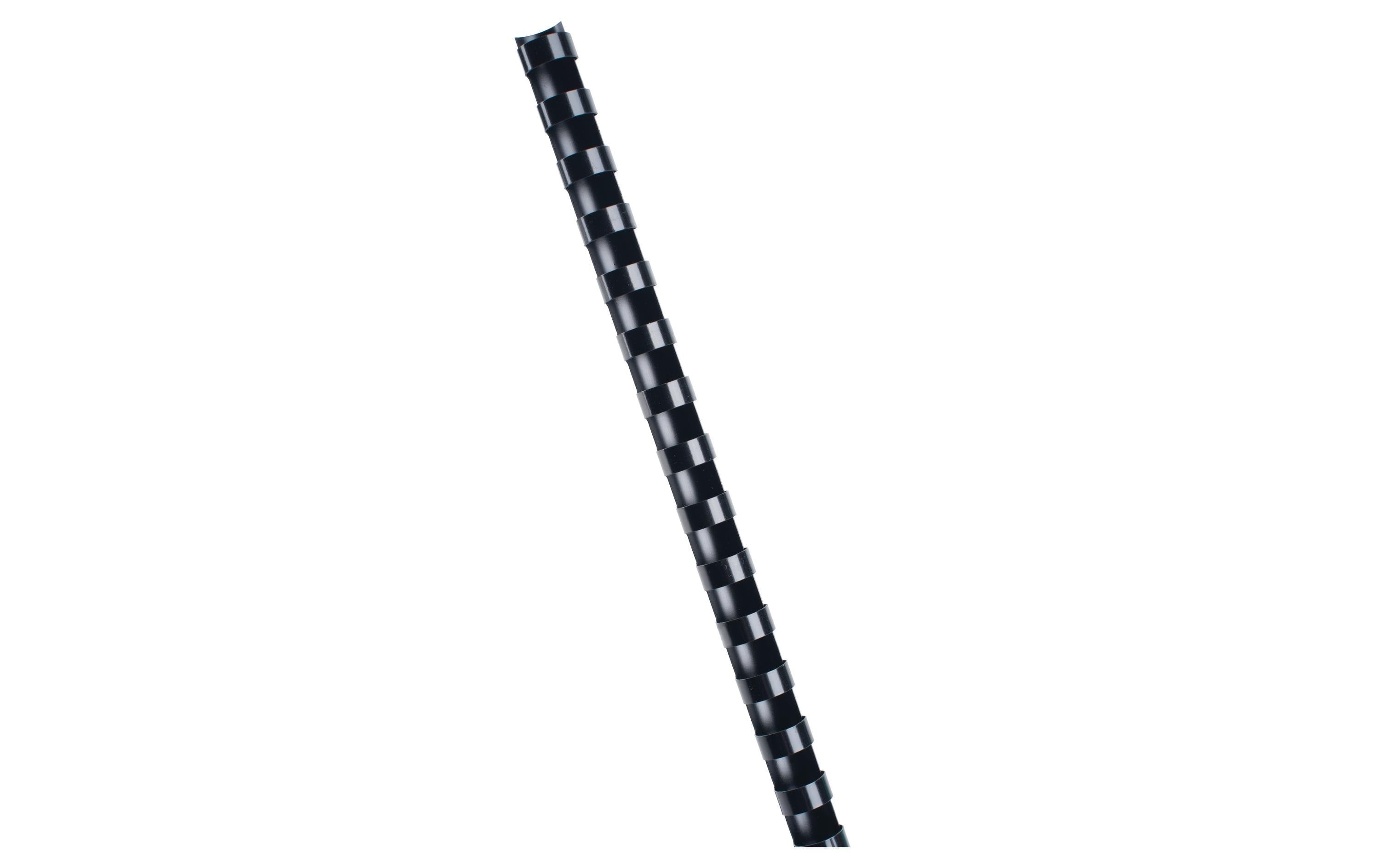 Office Focus Plastikbinderücken 12 mm Ø, 105 Blatt, schwarz, 100 Stück