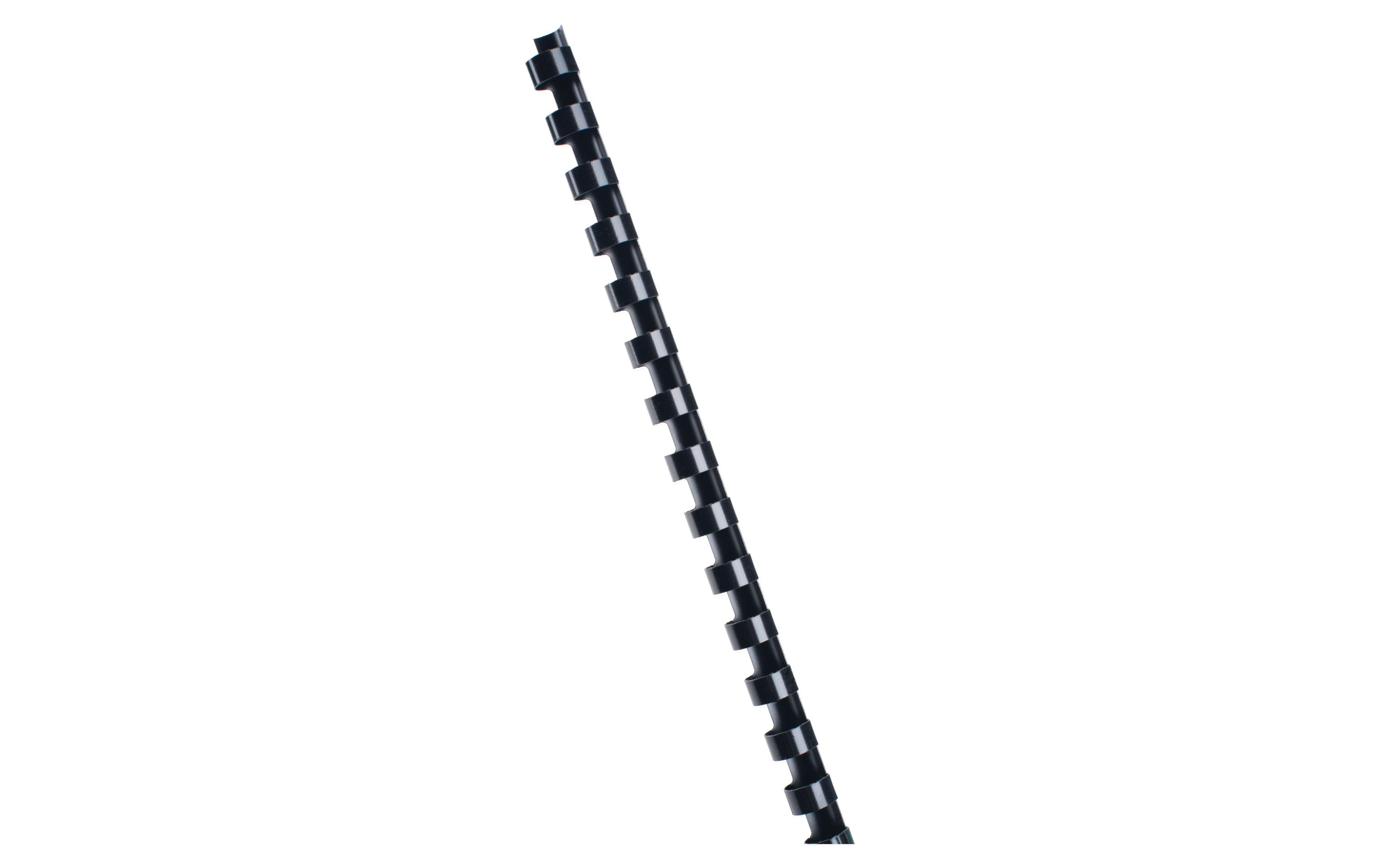 Office Focus Plastikbinderücken 10 mm Ø, 80 Blatt, schwarz, 100 Stück