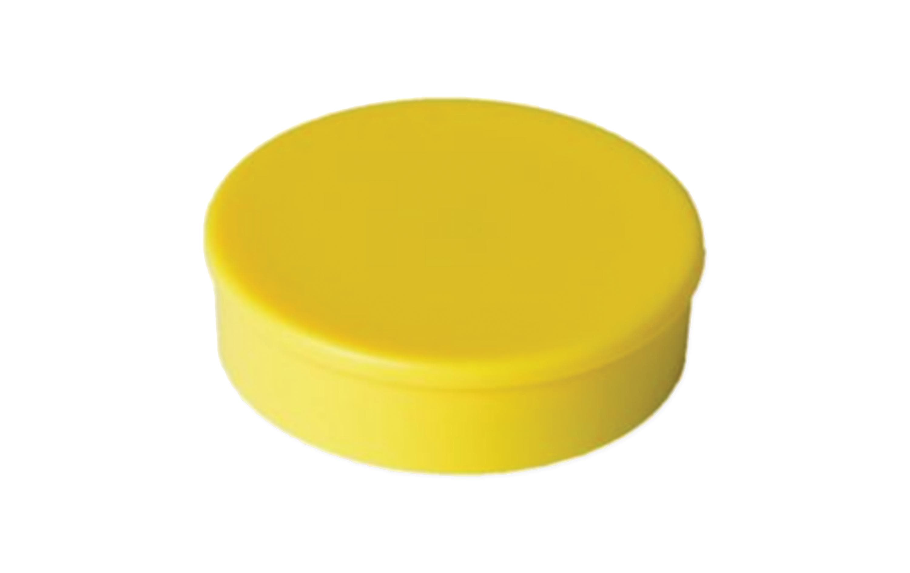 Berec Haftmagnete, 10 Stk ø 20 mm x 7,5 mm, gelb