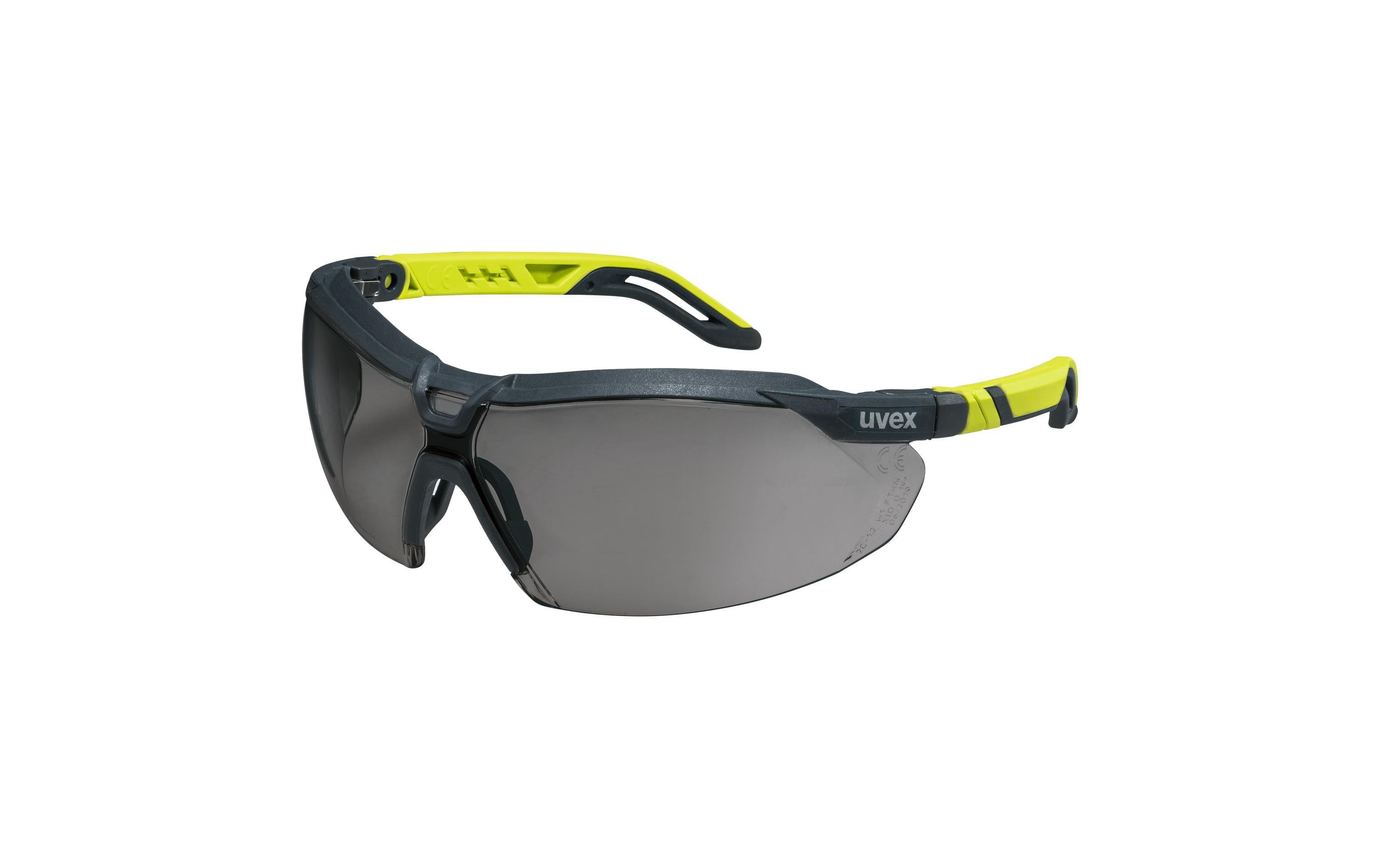 Uvex Schutzbrille i-5 9183 anthrazit / lime, Scheibe: grau