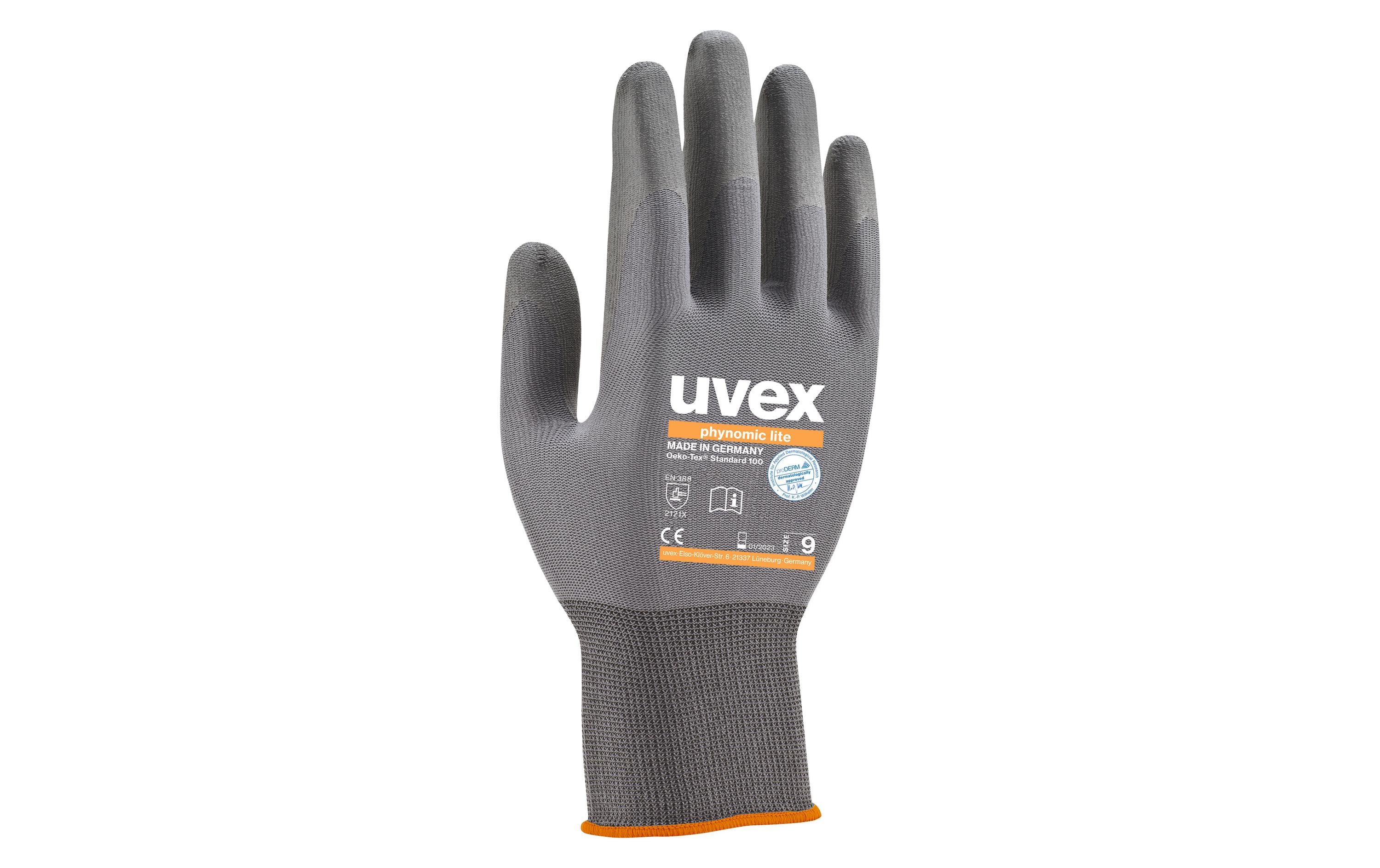 Uvex phynomic lite, 10 Stk Montagehandschuh, Gr. 05