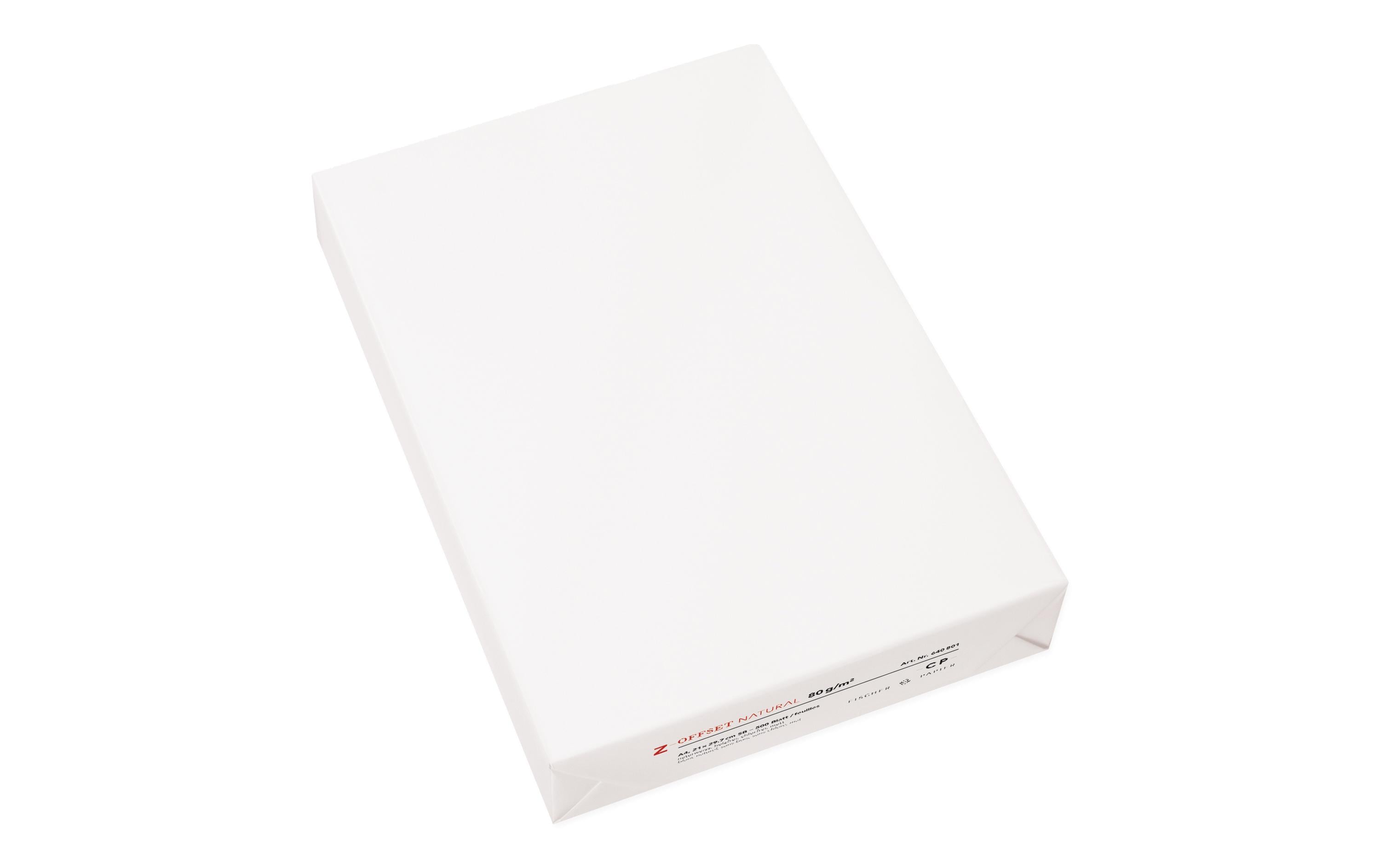 Z-Offset Papier Natural,  2500 Stk A4, 80g, CIE 90