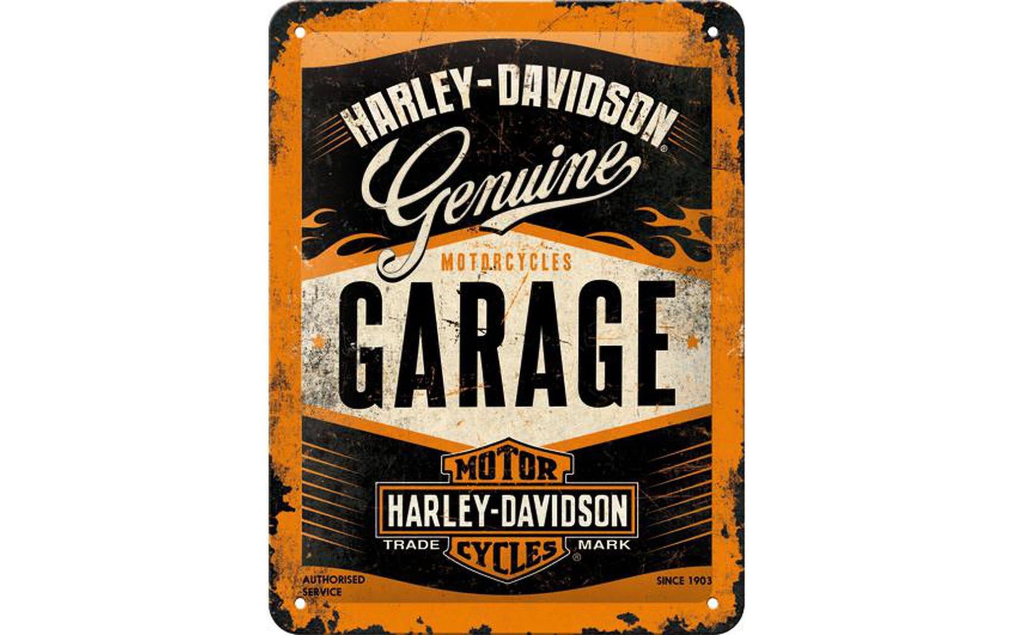 Nostalgic Art Schild Harley Davidson Garage Metall, 40x60 cm