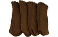 Damco Stuhlsocken Uni braun für Möbel 4er Set 3x11cm