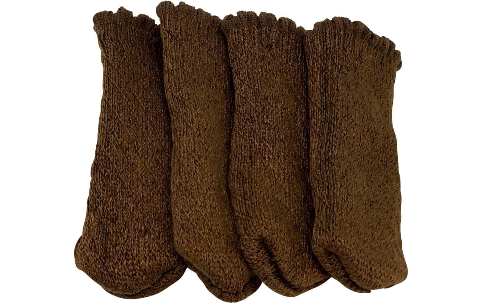 Damco Stuhlsocken Uni braun für Möbel 4er Set 3x11cm