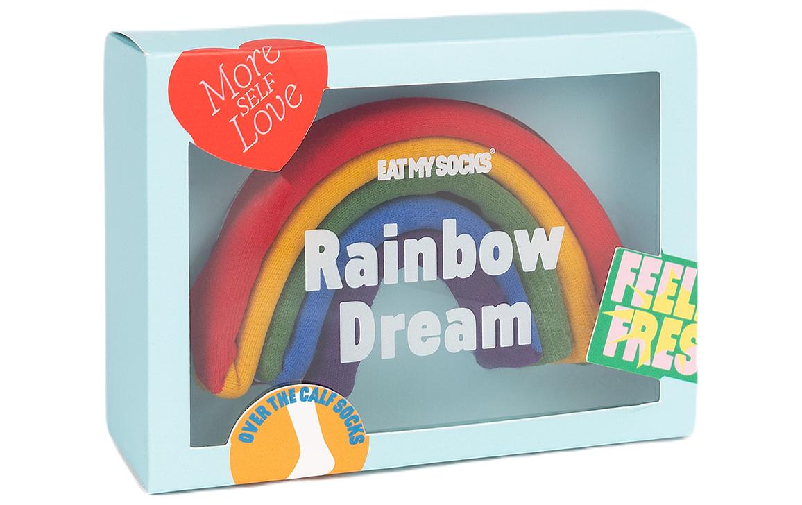 EatMySocks Rainbow Dream Socken, klassich 1 Paar unisex Socken, eine Grösse