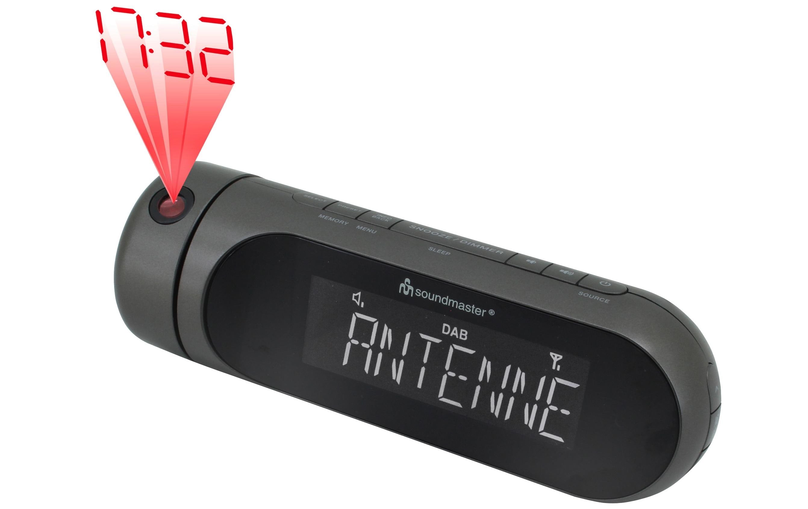 Soundmaster UR6700AN, DAB+ Radiowecker Radiowecker mit Projektion