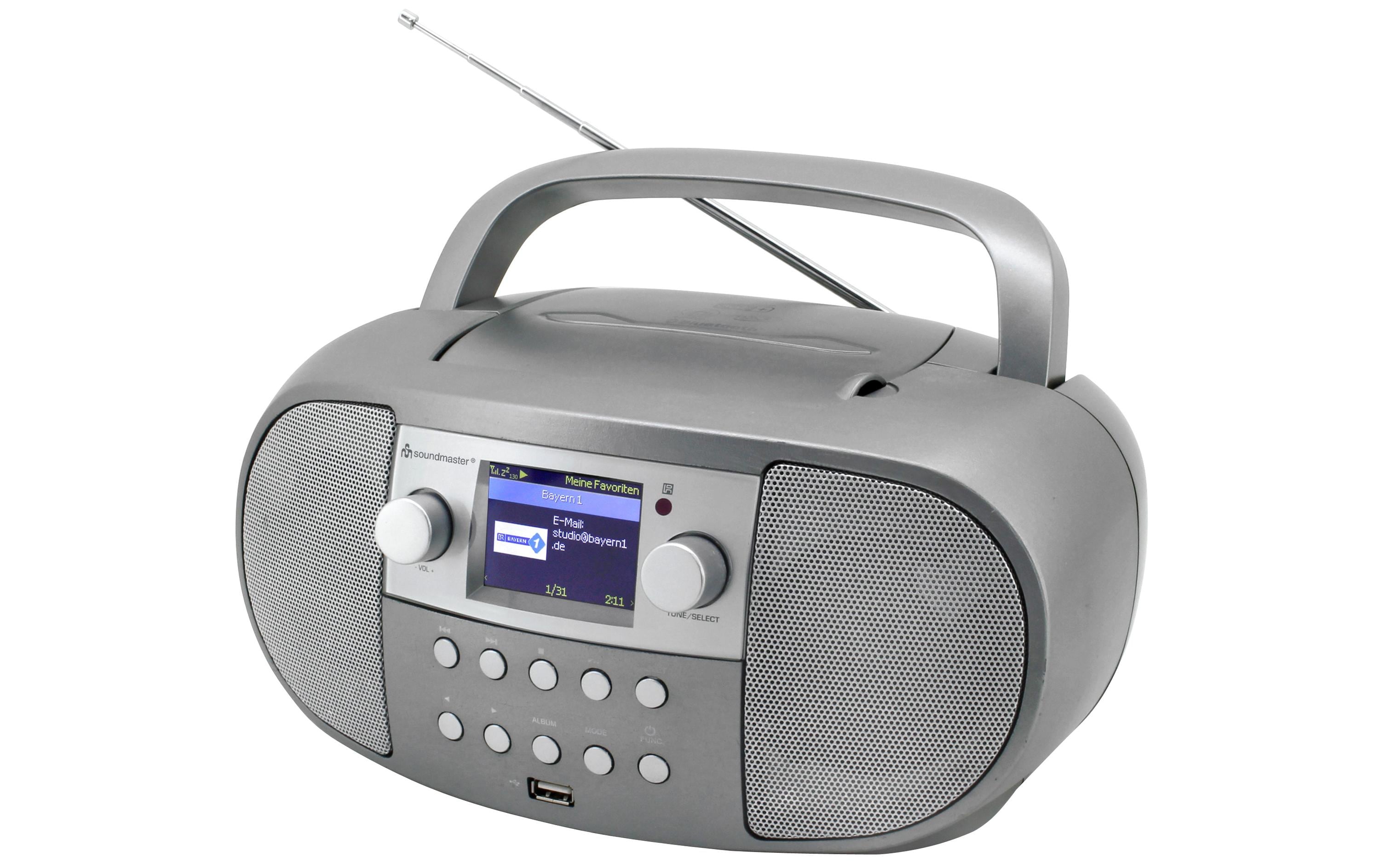 Soundmaster SCD7600TI, DAB+/CD-Boombox DAB+/UKW/Internetradio, CD/MP3