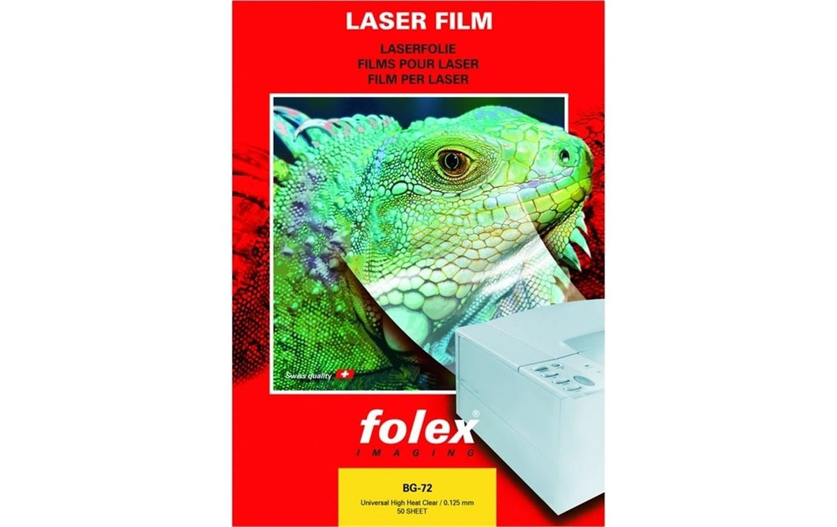 Folex Farblaserfolie High Heat, 50 Stk transparent, 0.125 mm A3