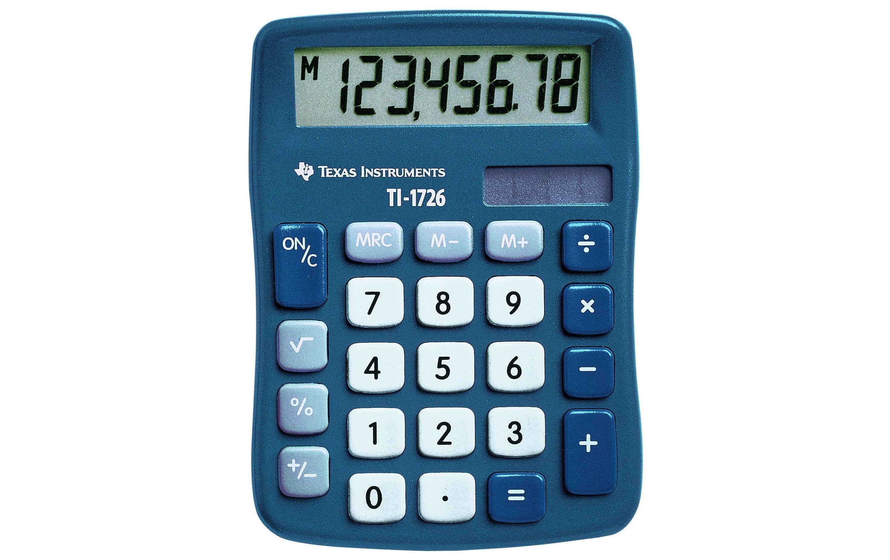 Texas Instruments Tischrechner TI-1726 8-stellig, blau