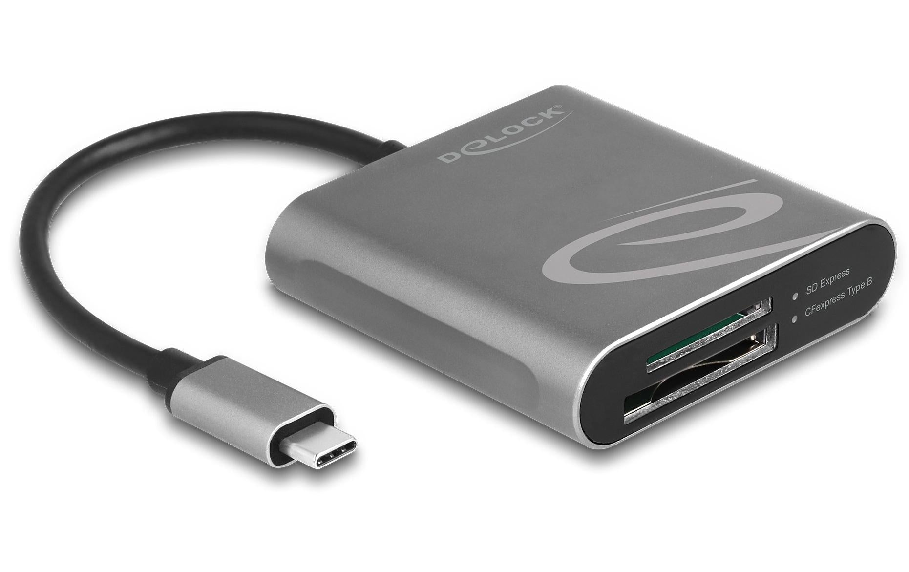 Delock USB Type-C Card Reader für CFexpress Aluminium Gehäuse