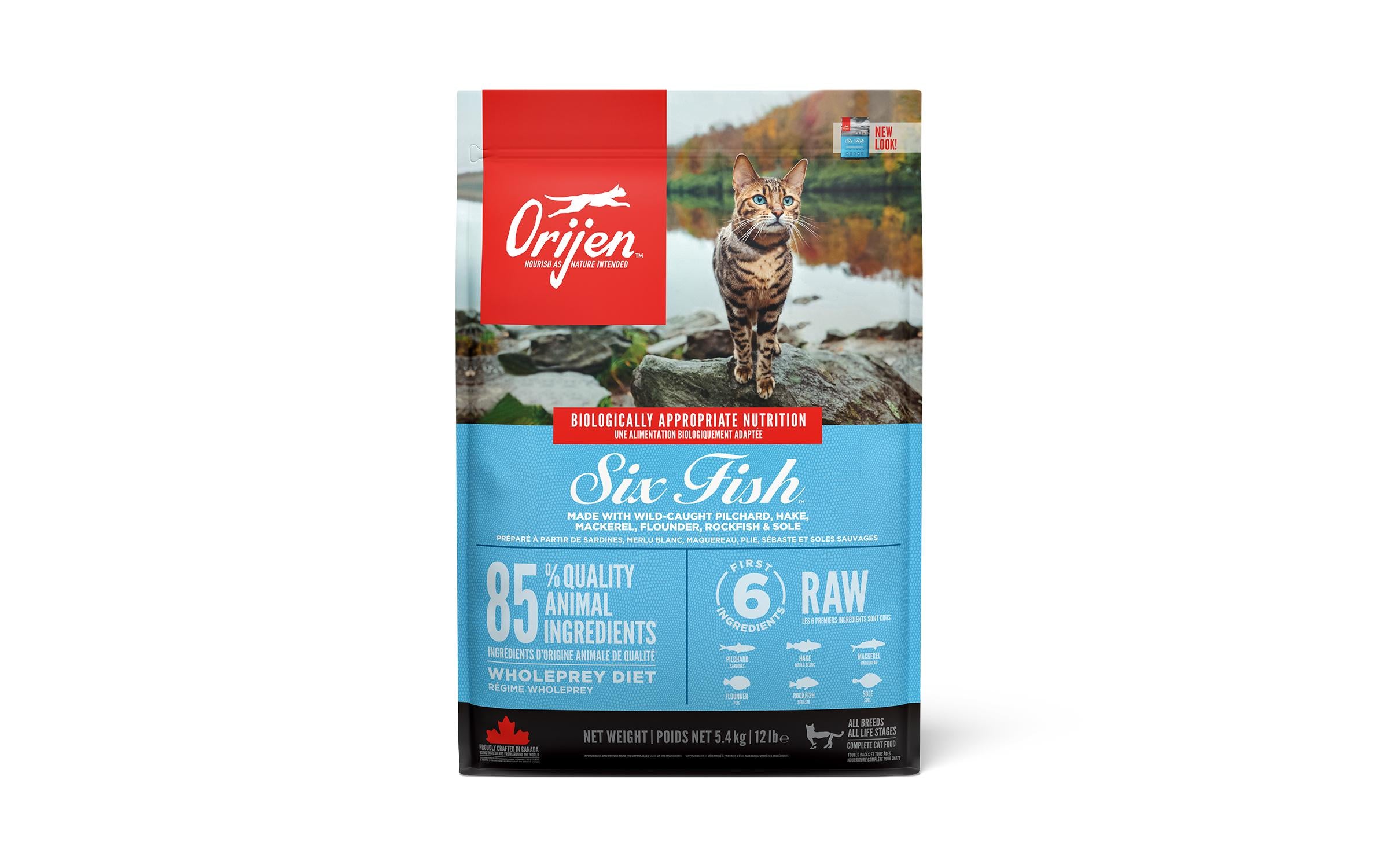 Orijen Cat Six Fish 5.4 kg mit Fisch