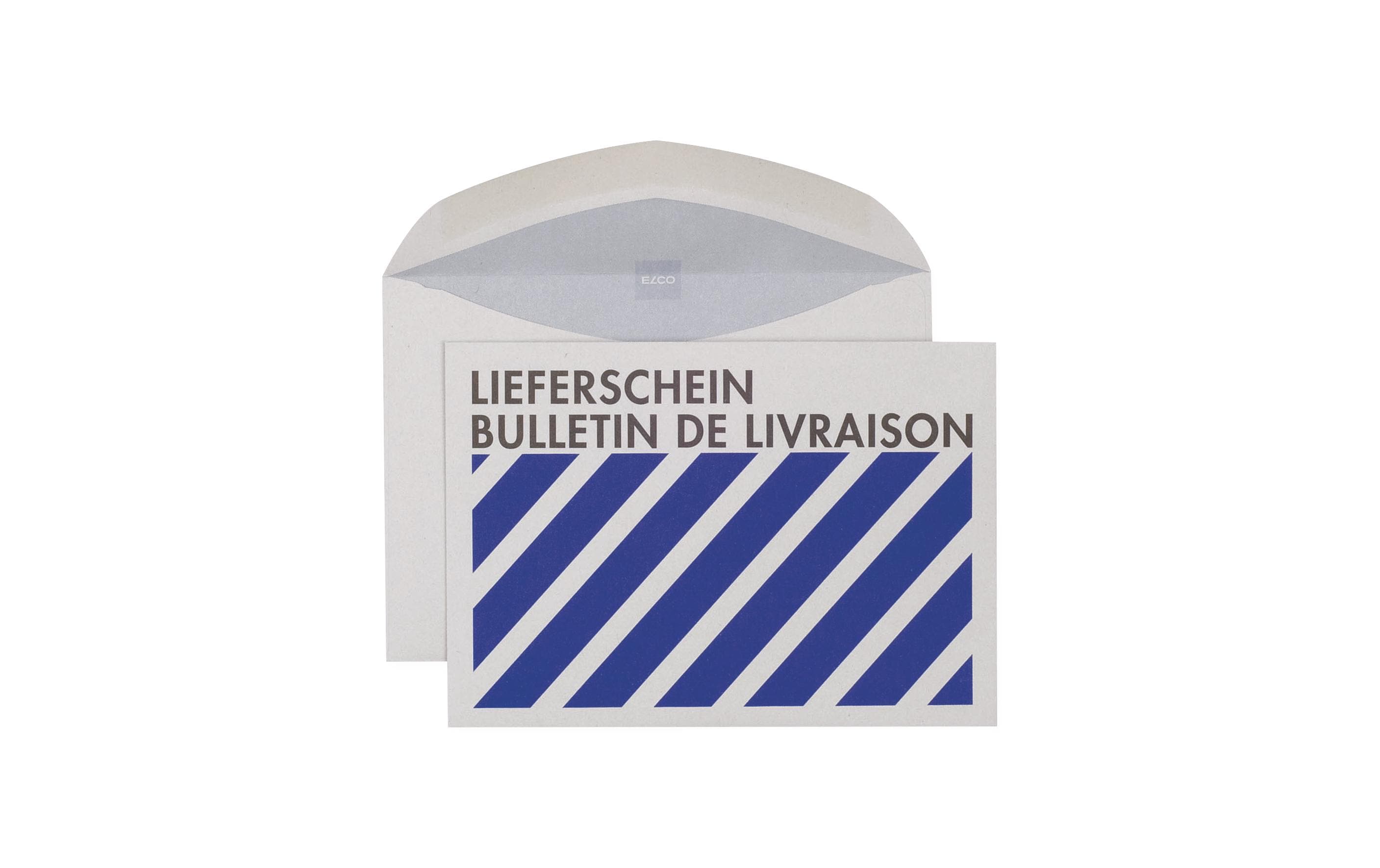 Elco Couverts Lieferschein/Fakura blau, 80 g/m², 500 Stk