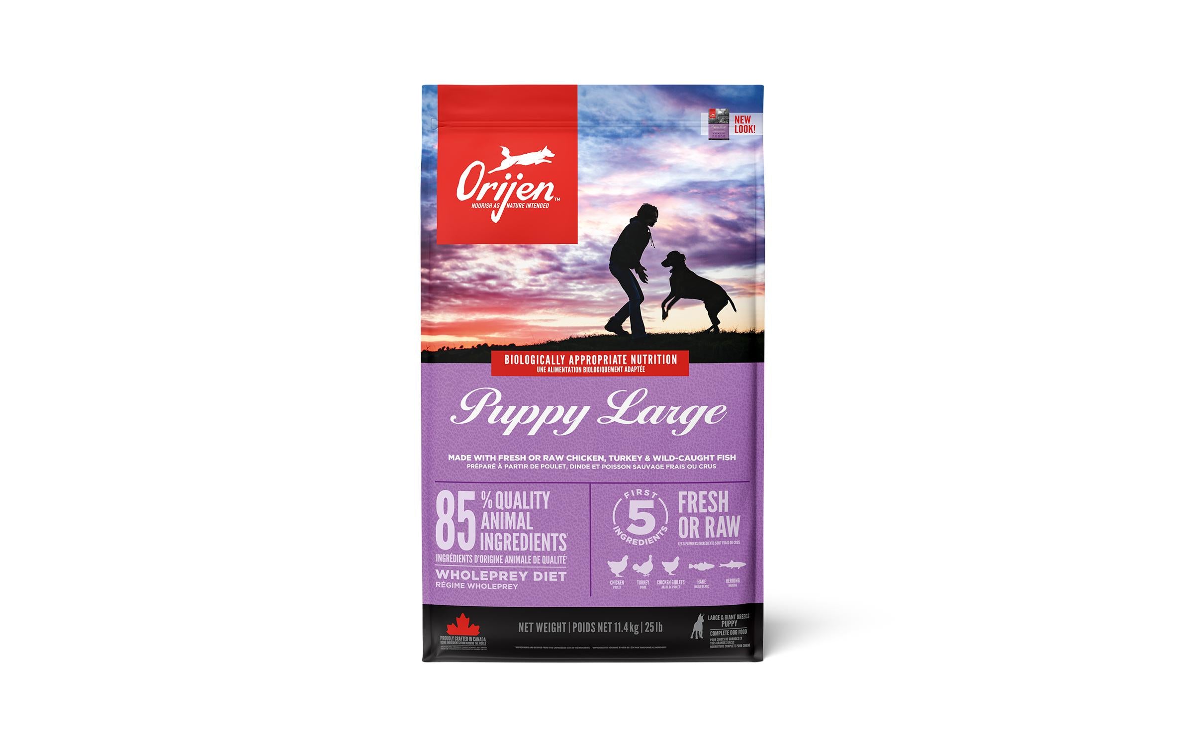 Orijen Dog Puppy Large 11.4  kg mit Geflügel