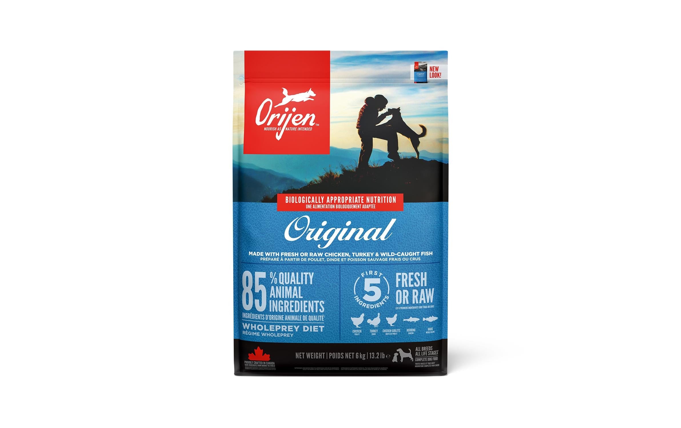 Orijen Dog Original 6 kg mit Geflügel und Fisch