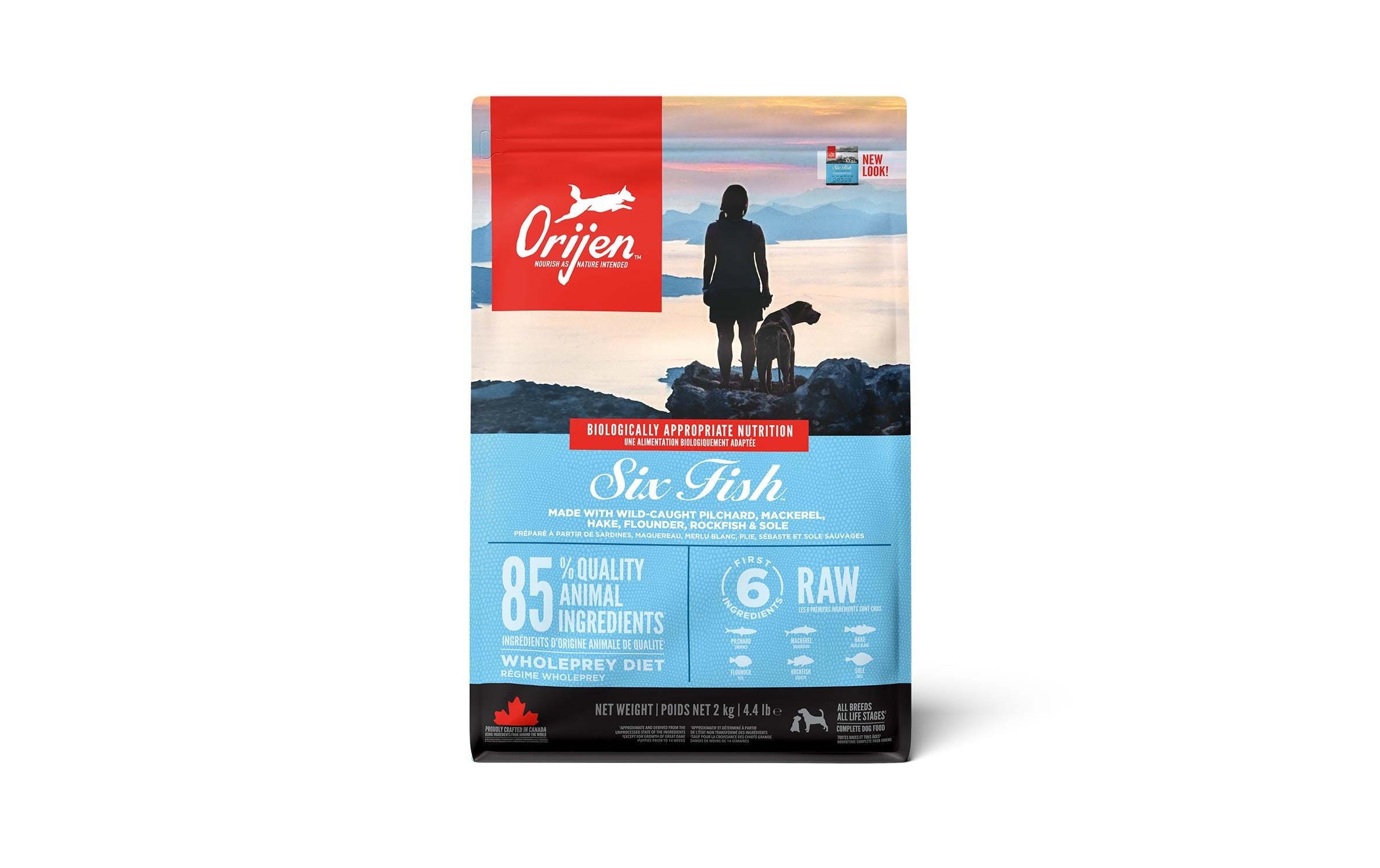 Orijen Dog Six Fish 2 kg mit Fisch
