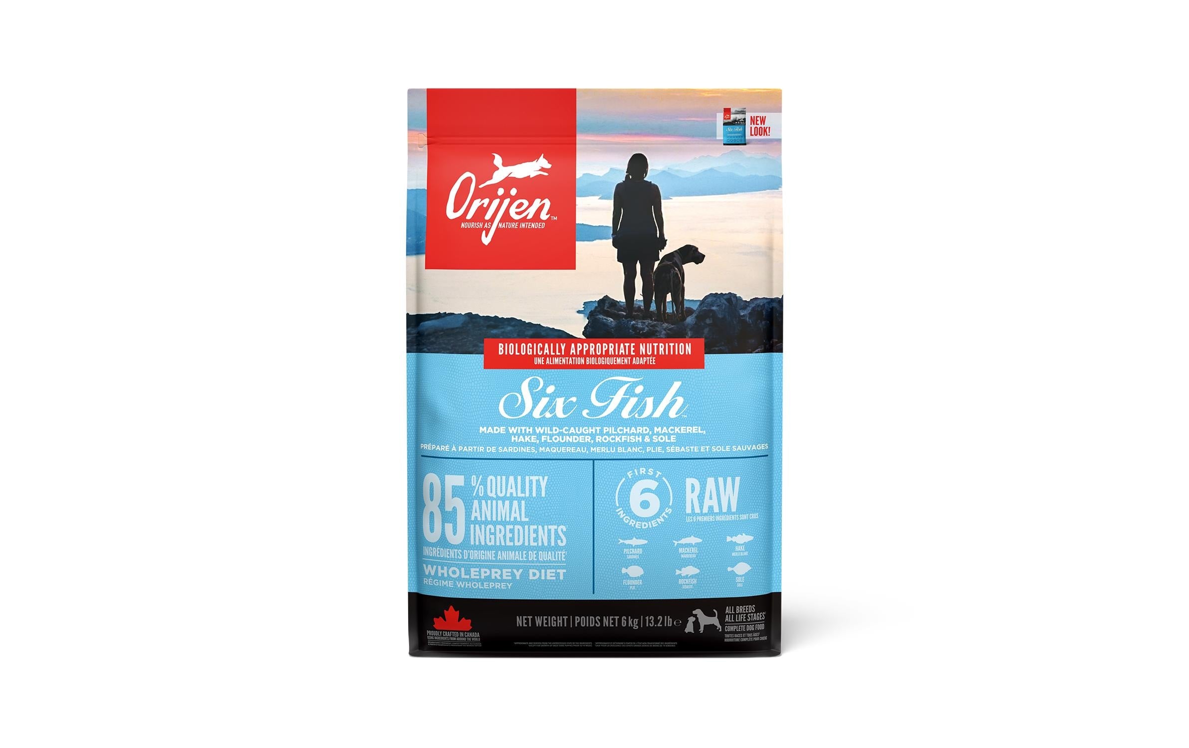 Orijen Dog Six Fish 6 kg mit Fisch