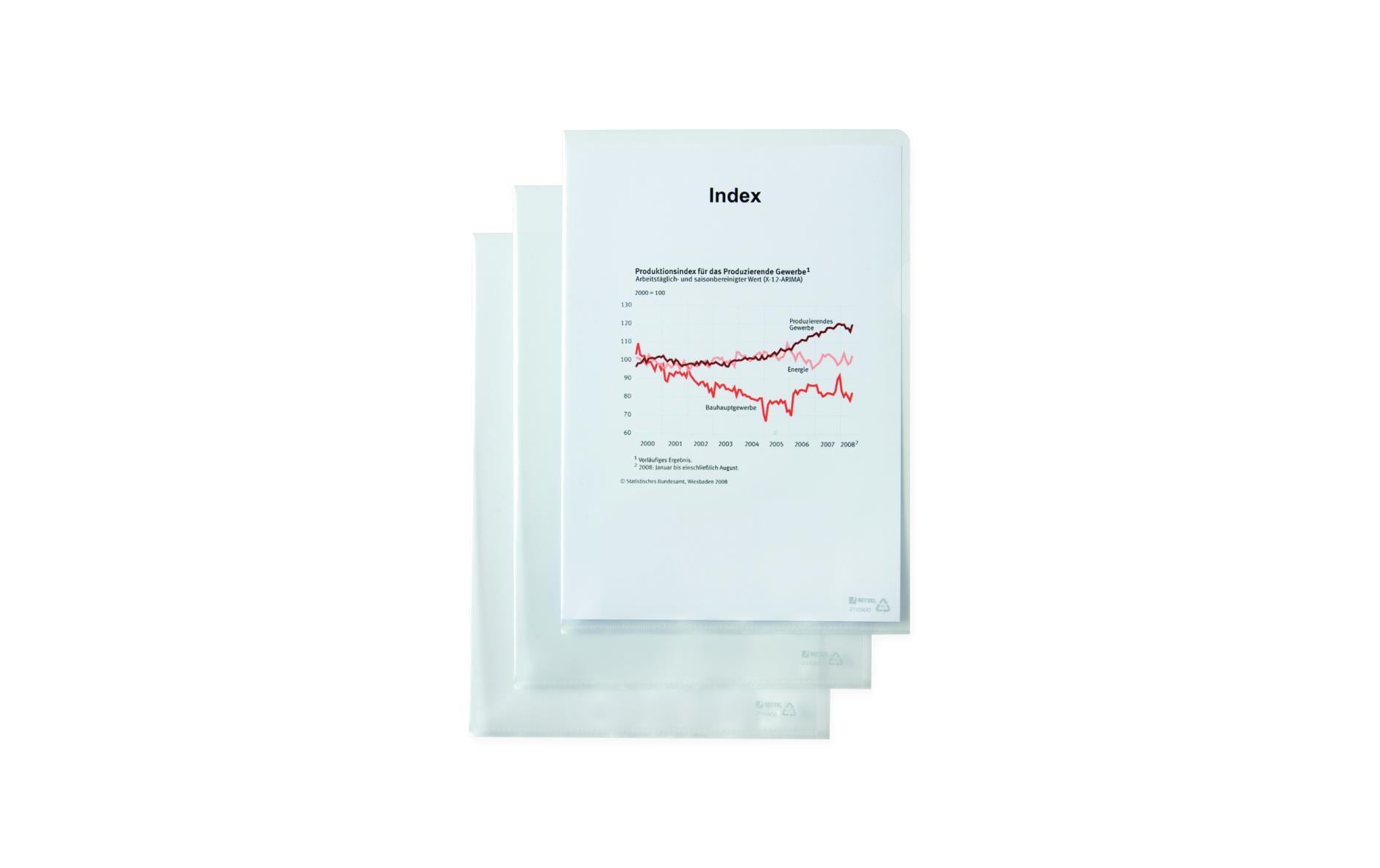 Hetzel Sichtmappen A5, 50 Stk farblos