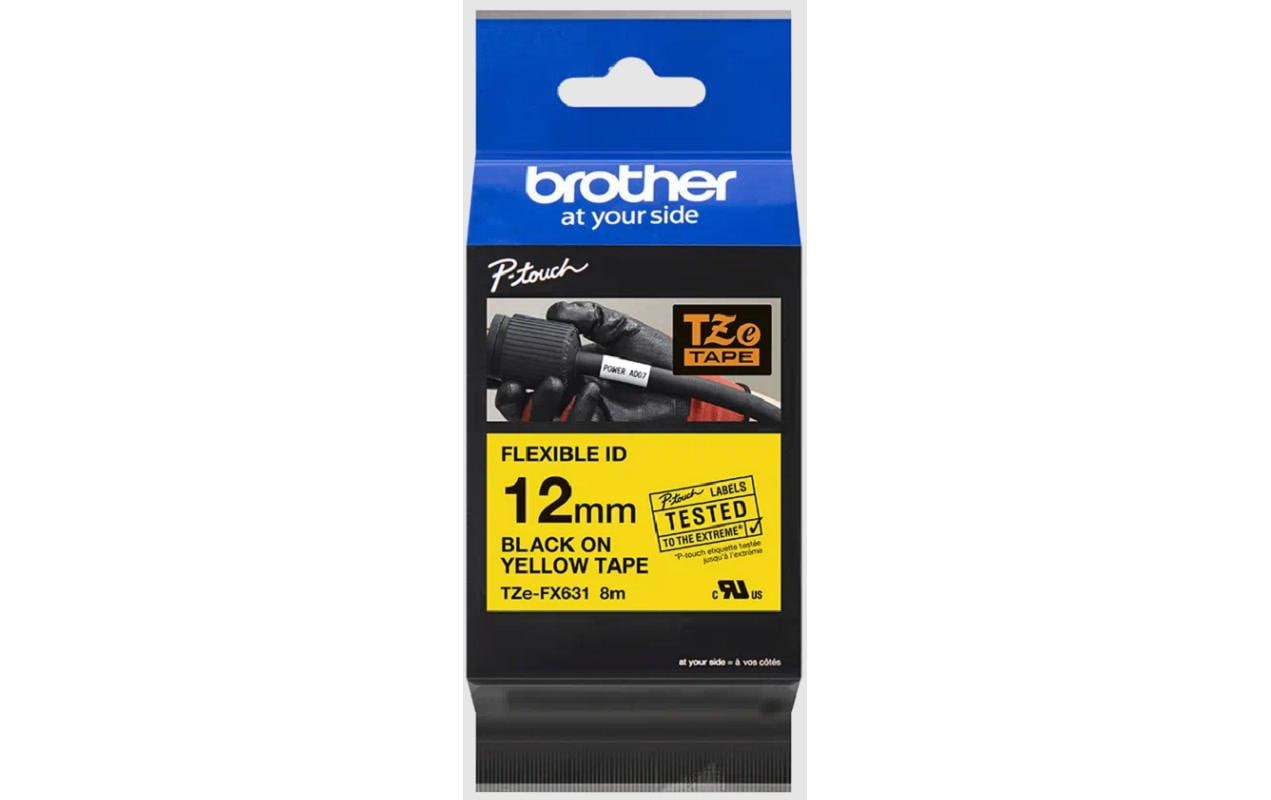 PTOUCH Flexitape lamin. schwarz/gelb TZe-FX631 zu PT-550 12 mm