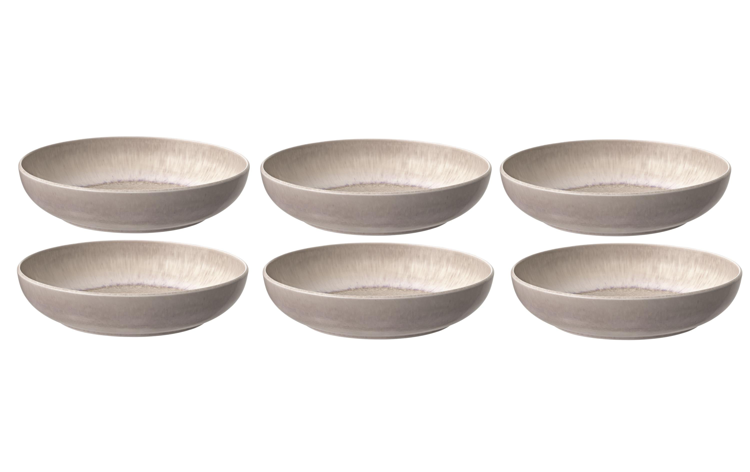V&B Perlemor Sand Pastateller 6er Set, 22x22x5cm, 1,24l