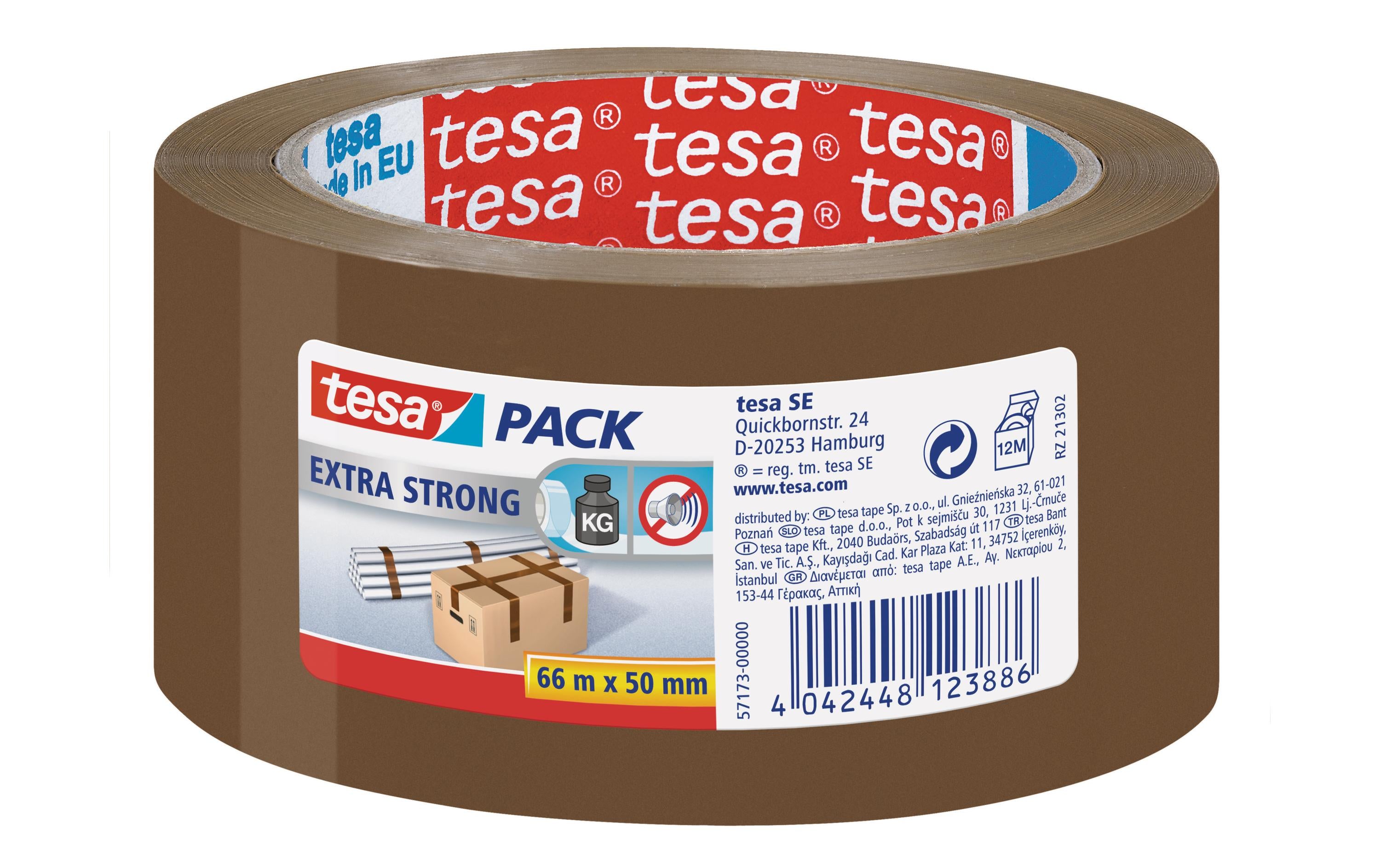 Tesa Verpackungsband Extra 50 mm x 66 m, braun