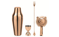 Paderno Bar Set Parisian 4tlg. kupfer Shaker, Doppelmass, Cocktaillöffel, Sieb