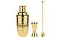 Paderno Bar Set Starter 3tlg. gold Shaker, Doppelmass, Cocktaillöffel
