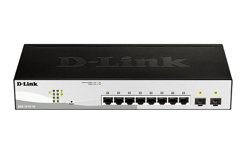 D-Link DGS-1210-10/E: 10 Port Switch 10xGigabit, Layer2, 2xSFP shared