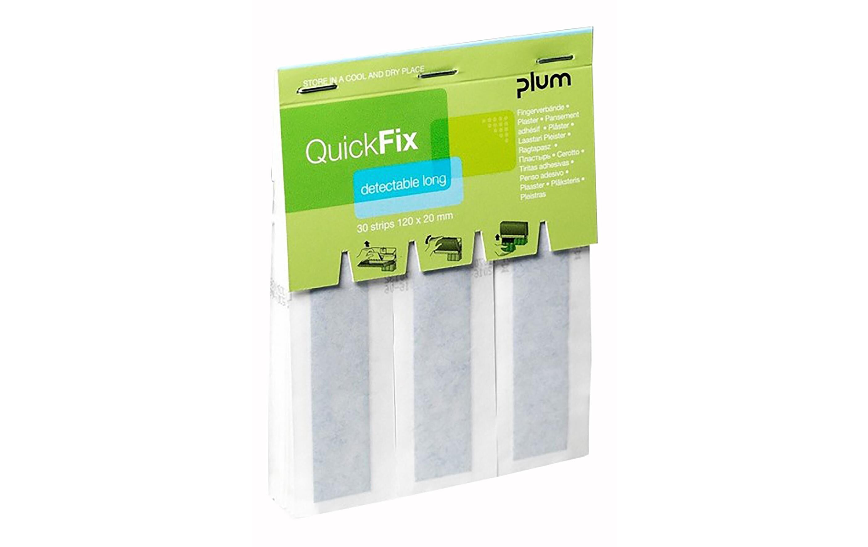 PLUM QuickFix Detectable long Pflaster Refill 30 Stück