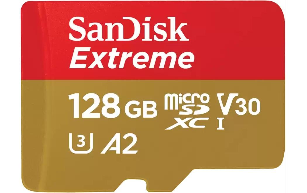 SanDisk microSDXC Card Extreme 128GB Lesen 190MB/s, Schr. 90MB/s, inkl. Adapter
