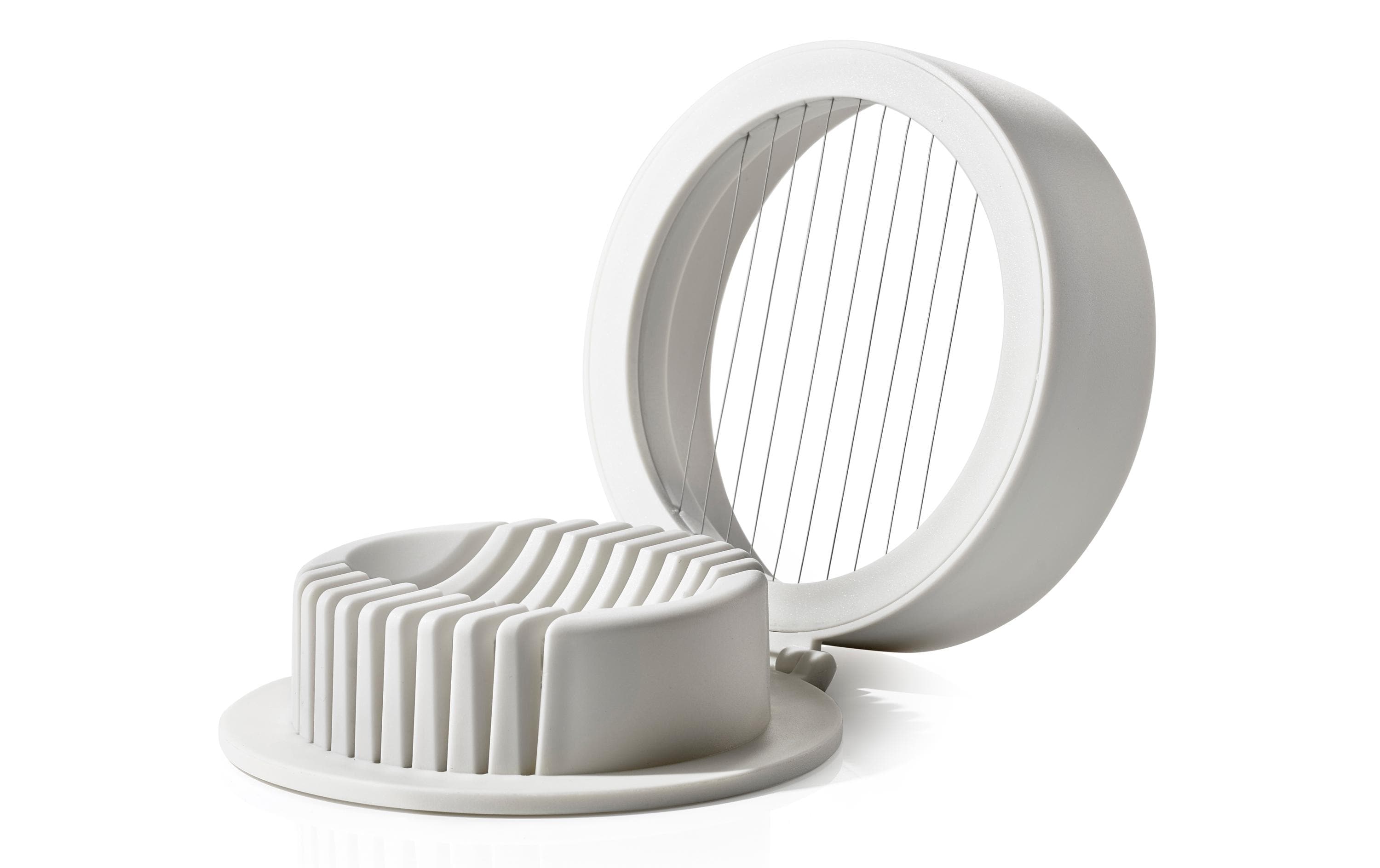 Zone Eierschneider Singles Warm Grey Grau, D 10.4 x H 3.5cm, PP/ABS/SS